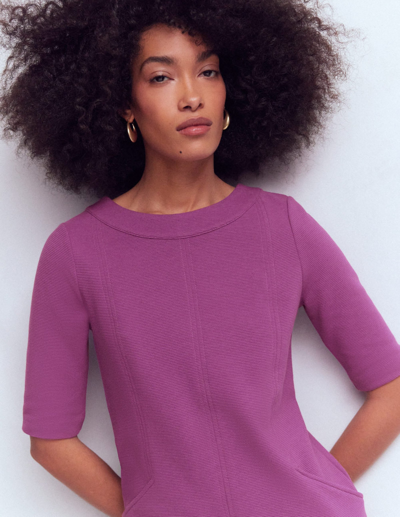 Nessa Ottoman Shift Dress-Damson 3