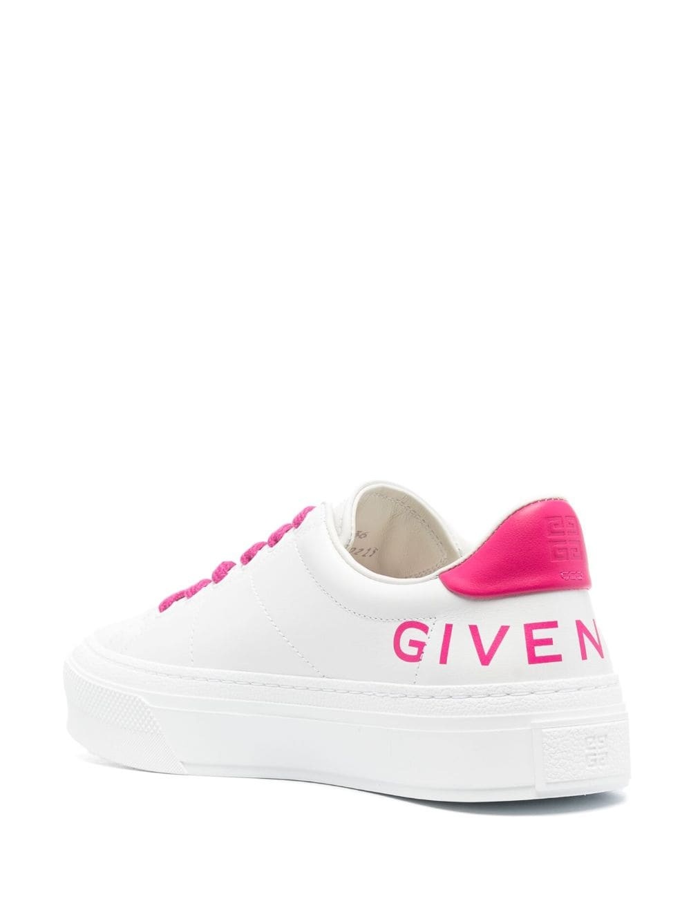 logo-print leather low-top sneakers - 3