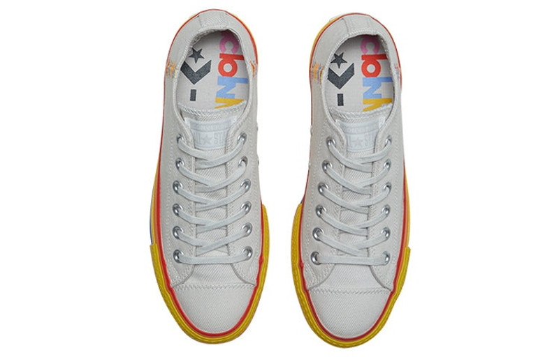 Converse (WMNS) Converse Chuck Taylor All Star Lift Low 'Rainbow - Vintage White' 564992C outlook