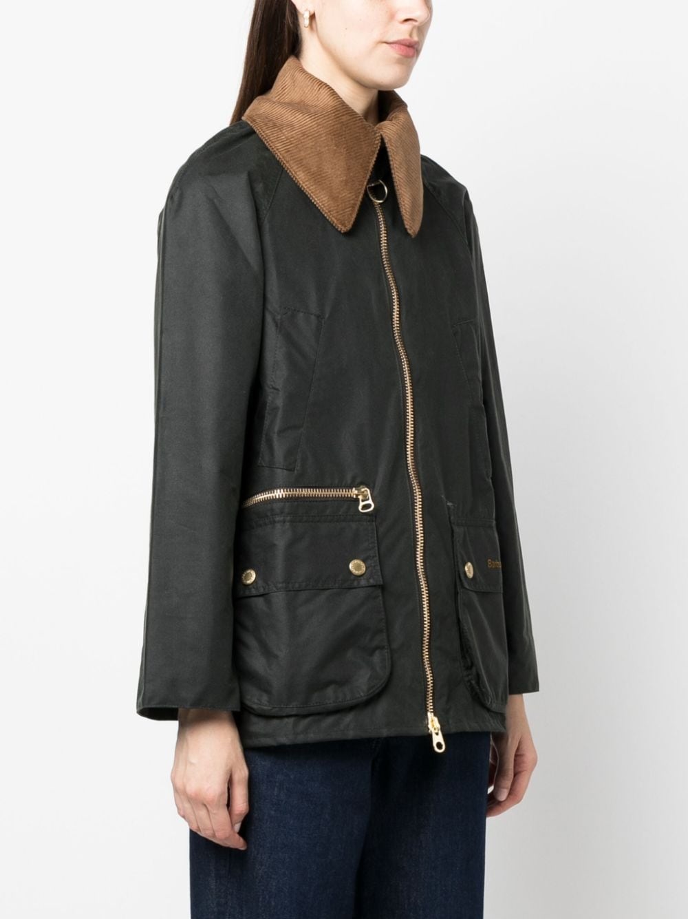 Gunnerside corduroy-collar waxed jacket - 3