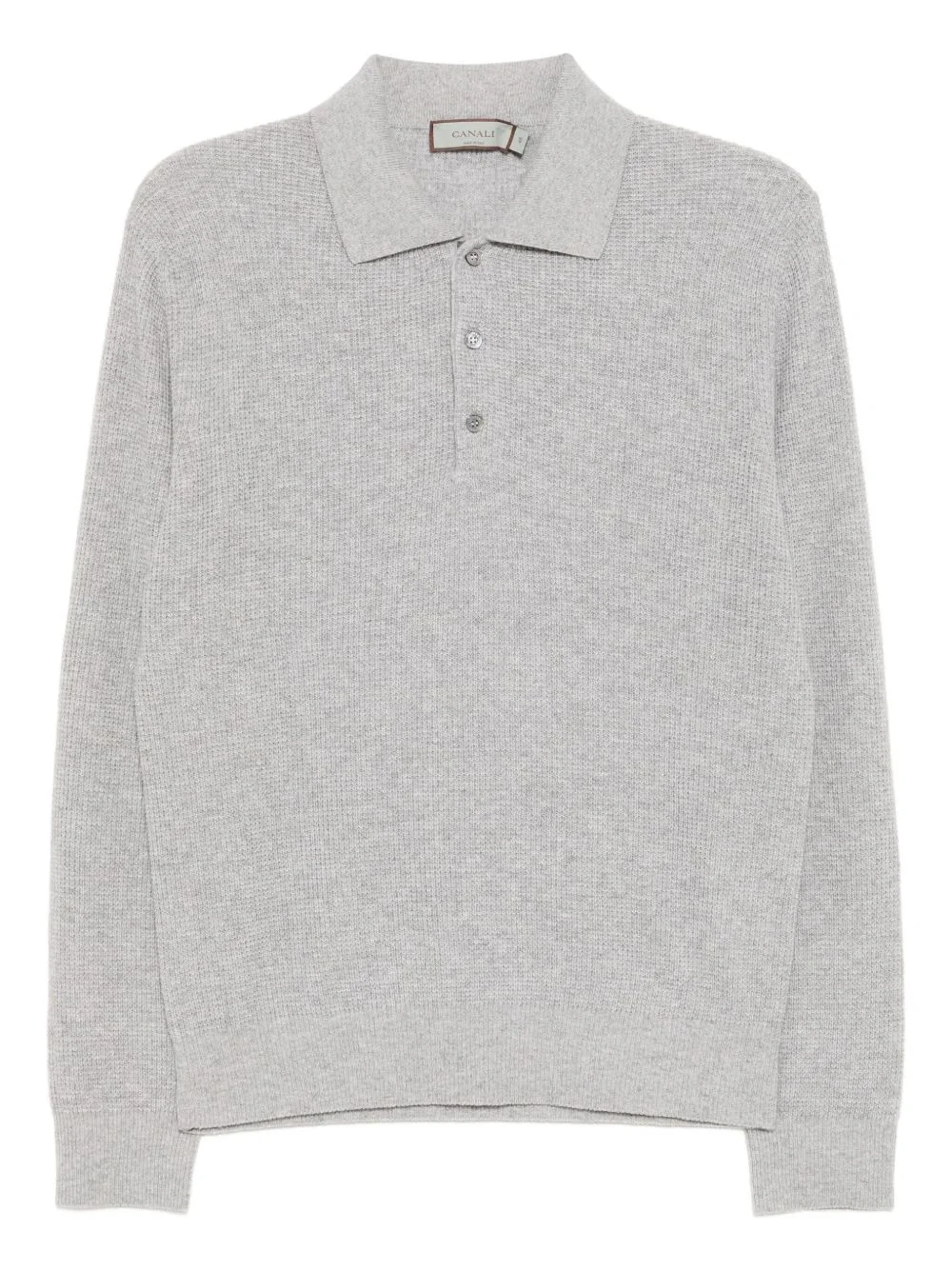 knitted polo shirt - 1