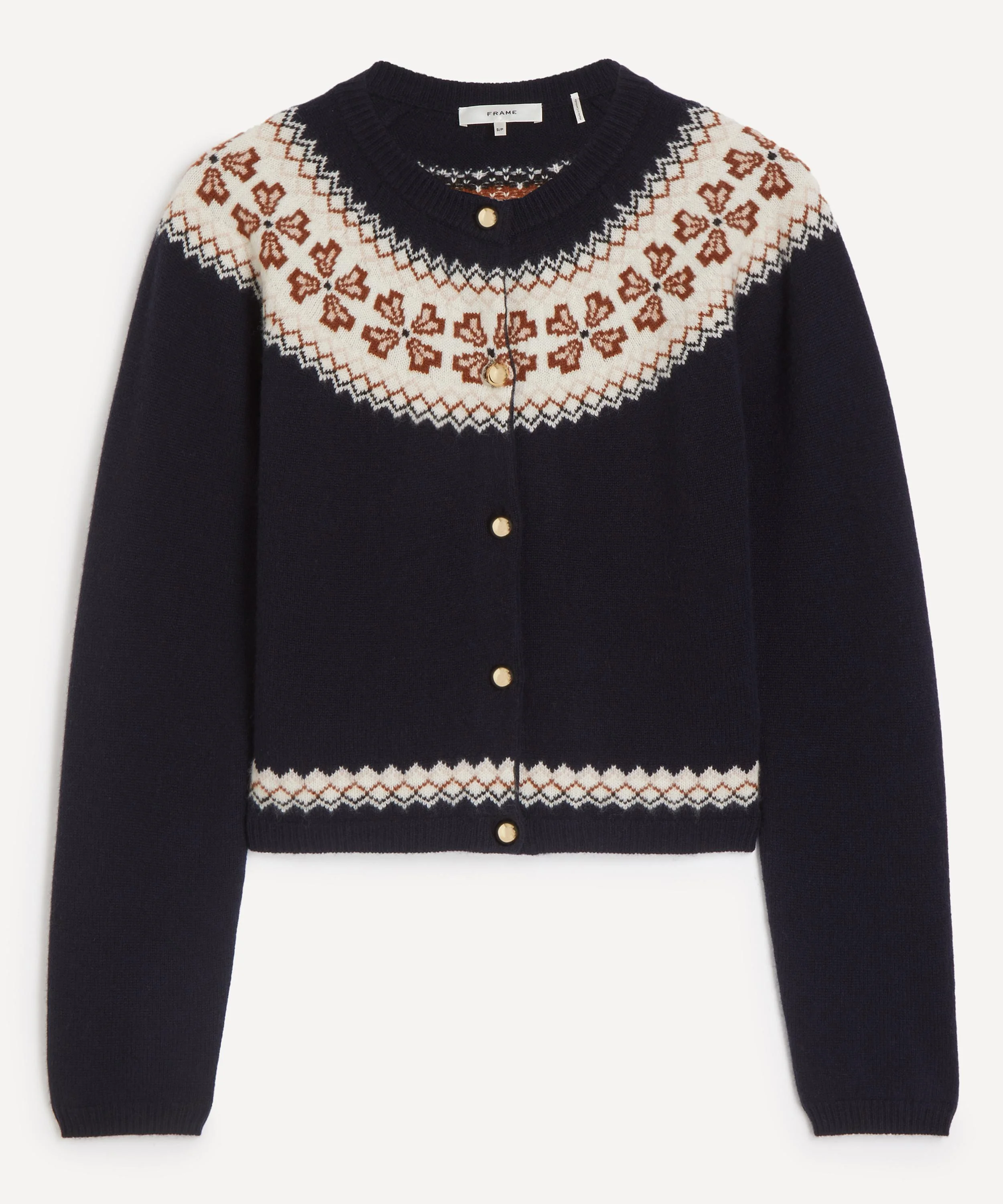 Cashmere Fair Isle Cardigan - 1