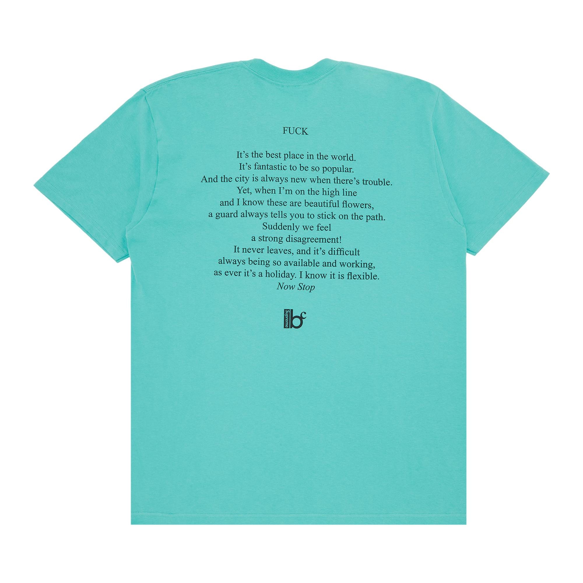 Tシャツ・カットソー Supreme x Bernadette Corporation Fuck T-Shirt Teal Supreme Supreme x Bernadette Corporation Fuck Tee 'Teal