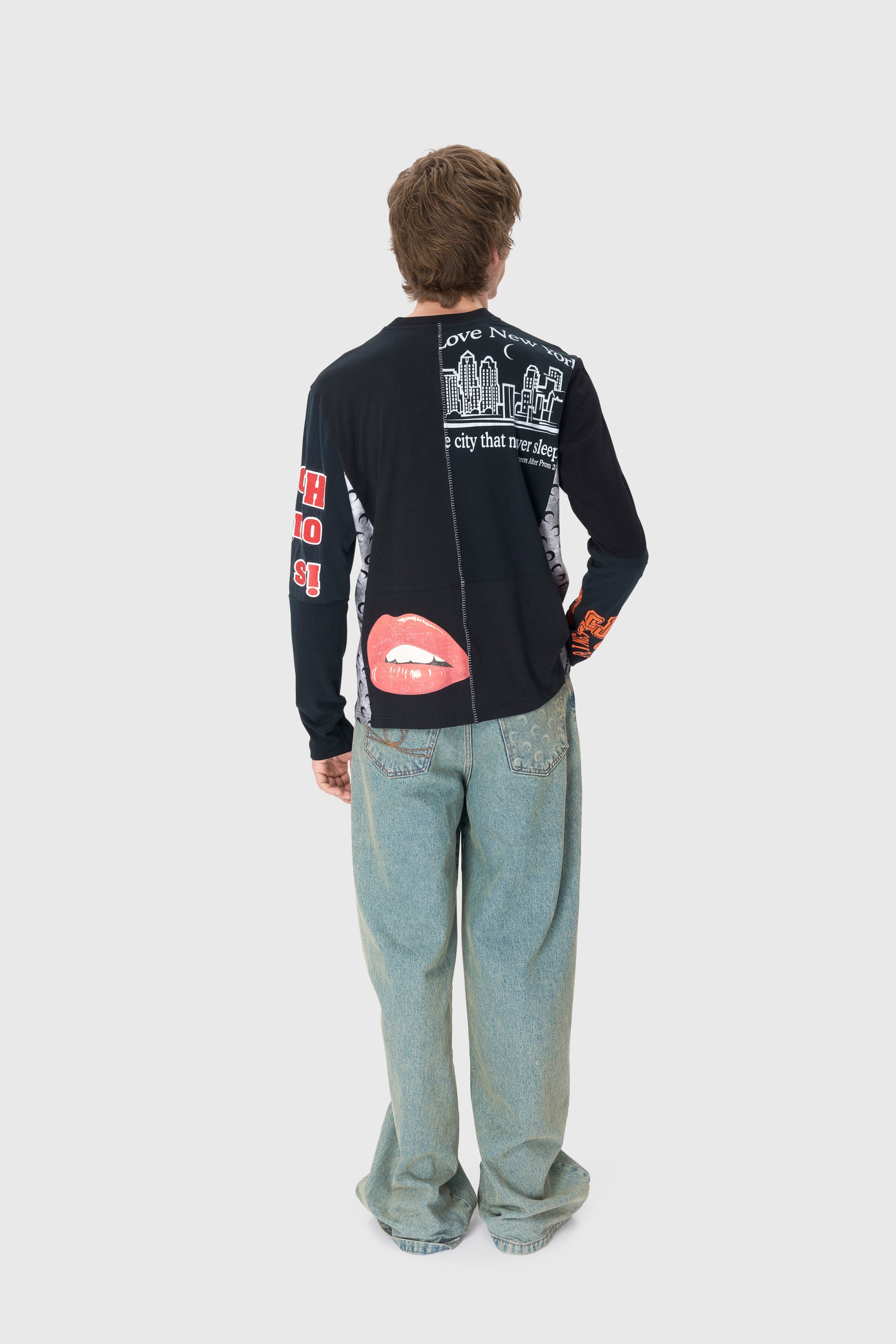 Moon Laser Denim Baggy Jeans - 5