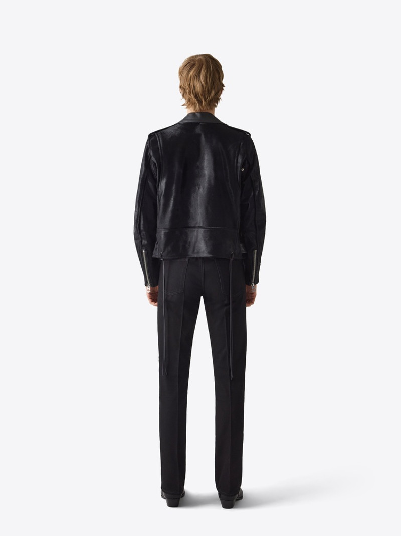 BLK DNM LEATHER JACKET 15 BLACK FUR outlook