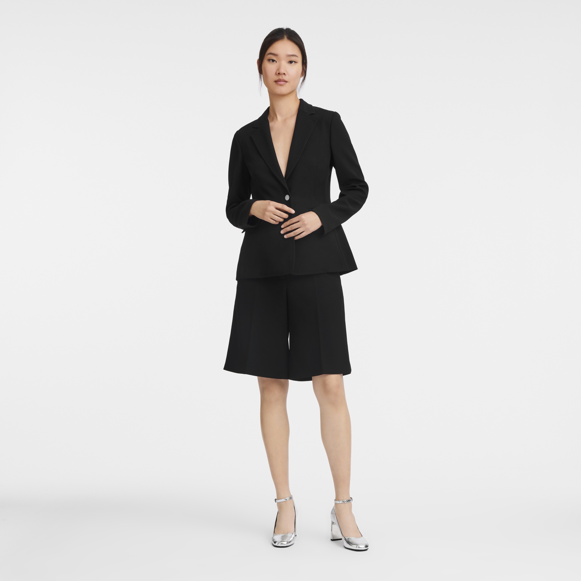 Bermuda shorts Black - Double faced - 2