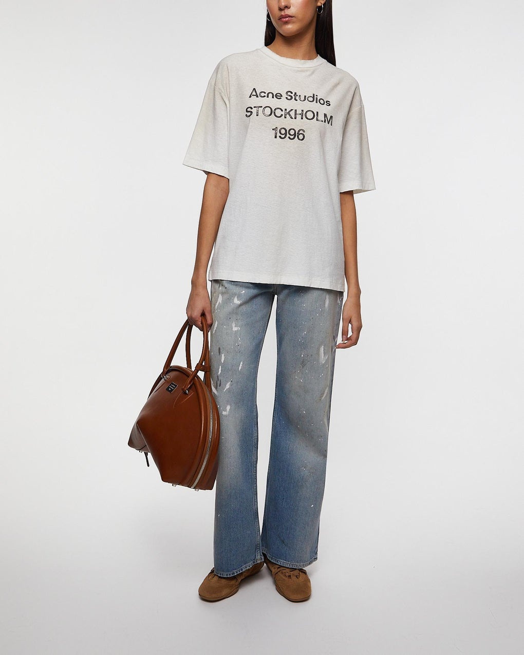 T-Shirt Logo Relaxed Crewneck Dusty pink/khaki - 3