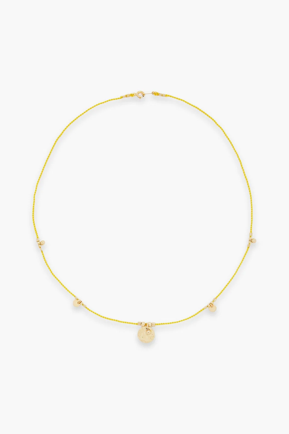 Gold-tone cord necklace - 1