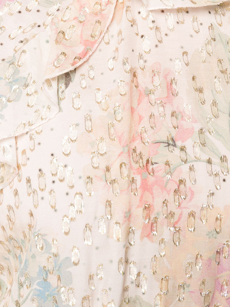 metallic embroidered floral blouse 5