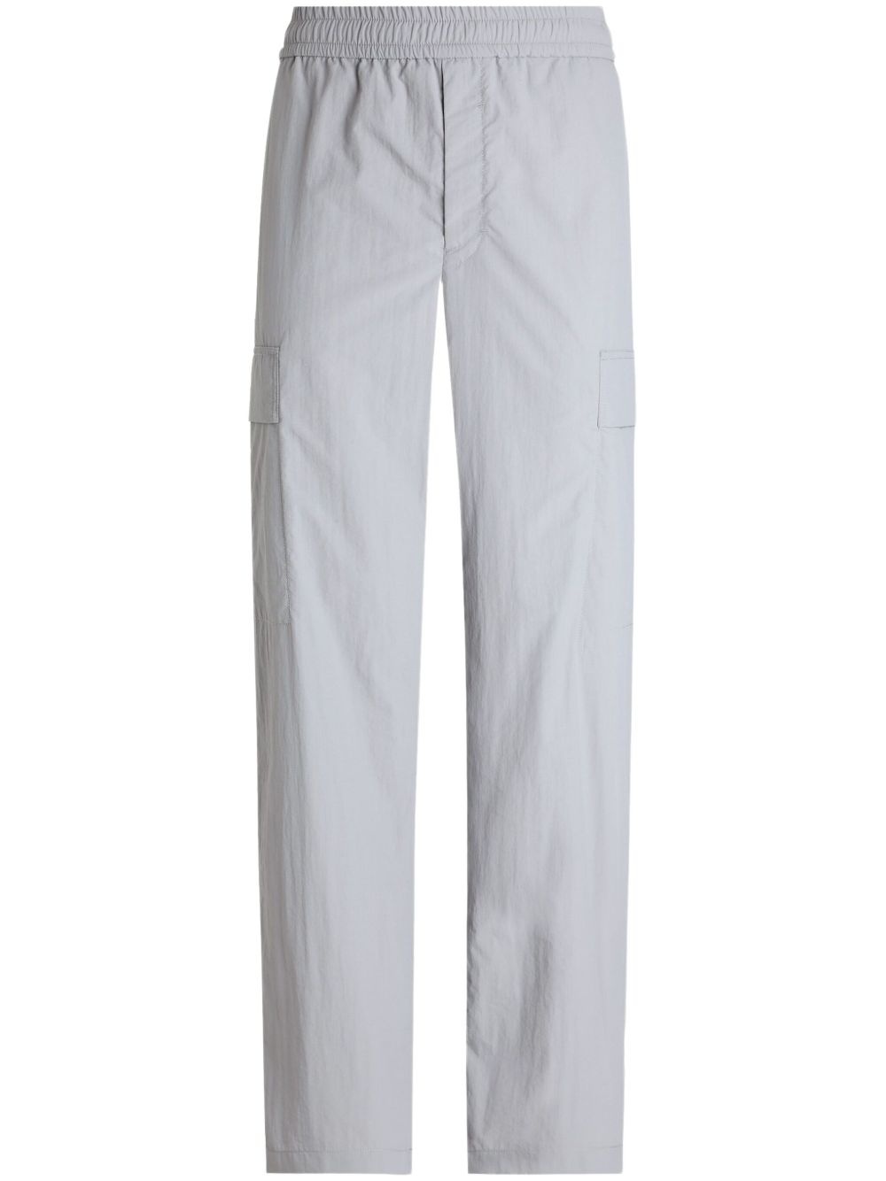 elasticated-waist cargo trousers - 1