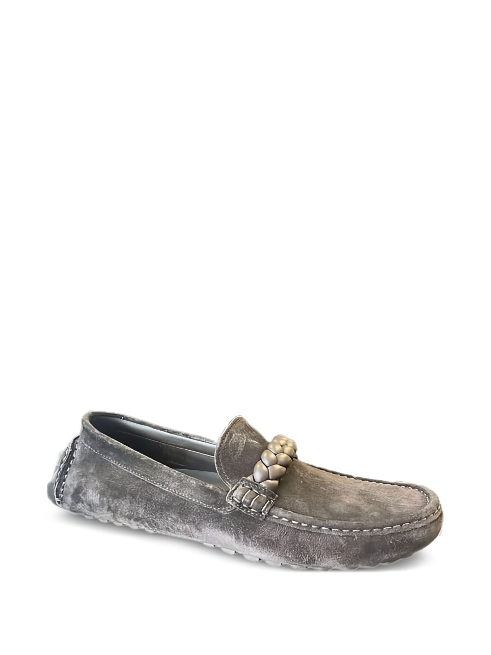 braided suede loafers - 2