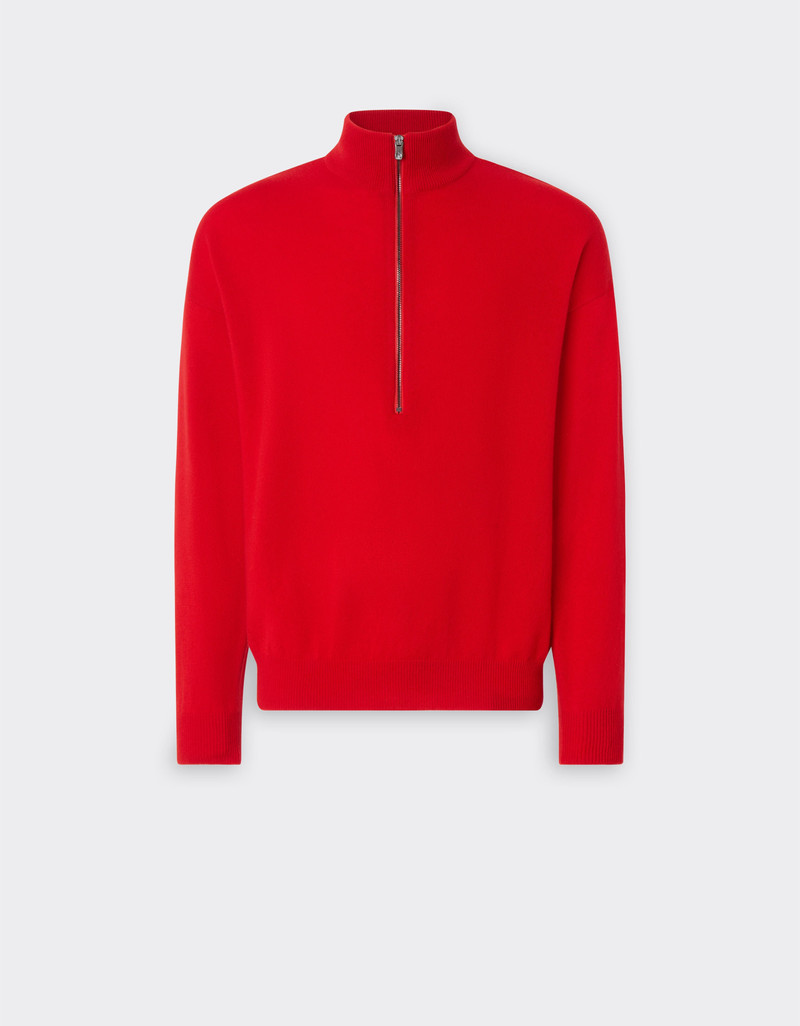Cashmere sweater with zip 1