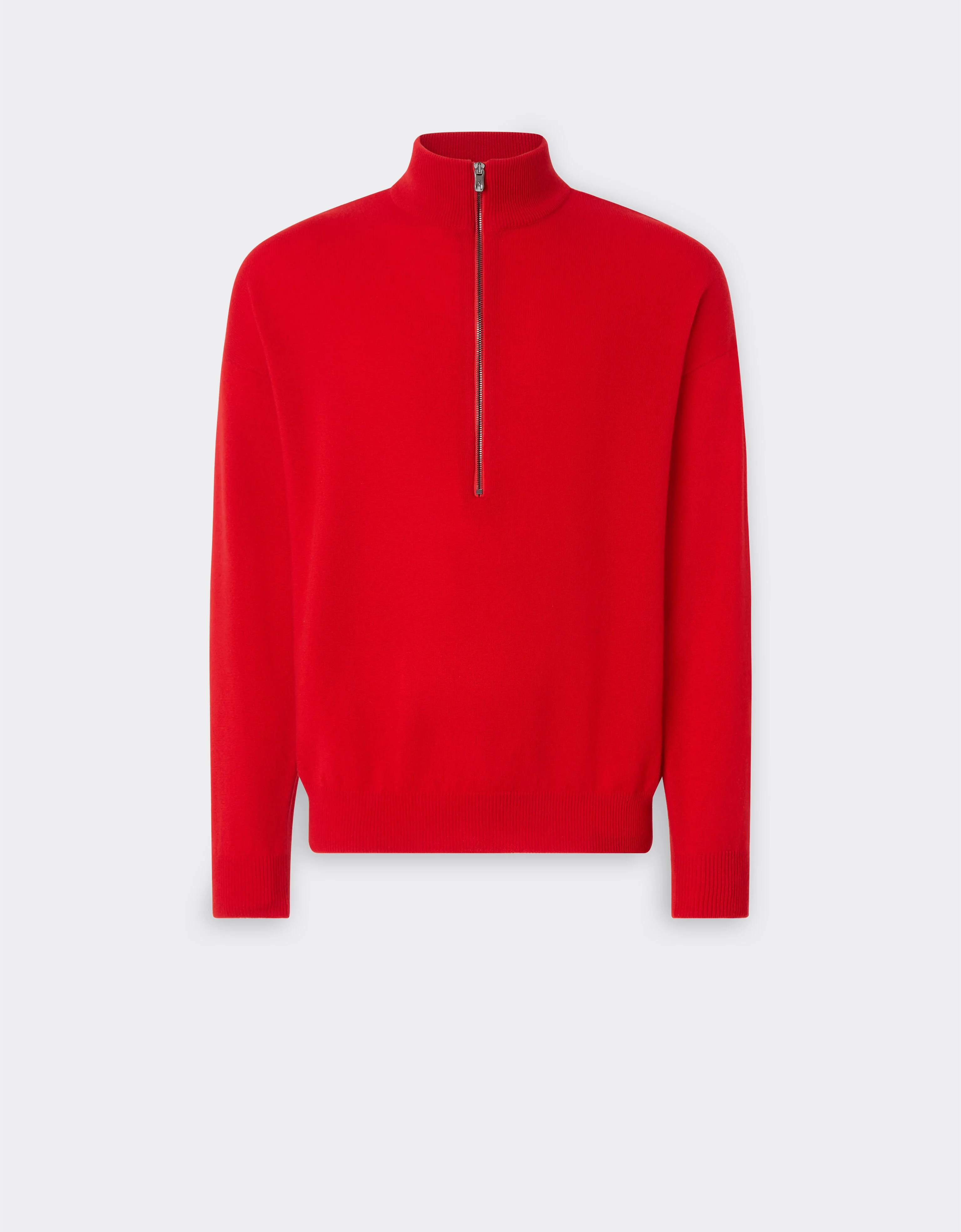 Cashmere sweater with zip - 1