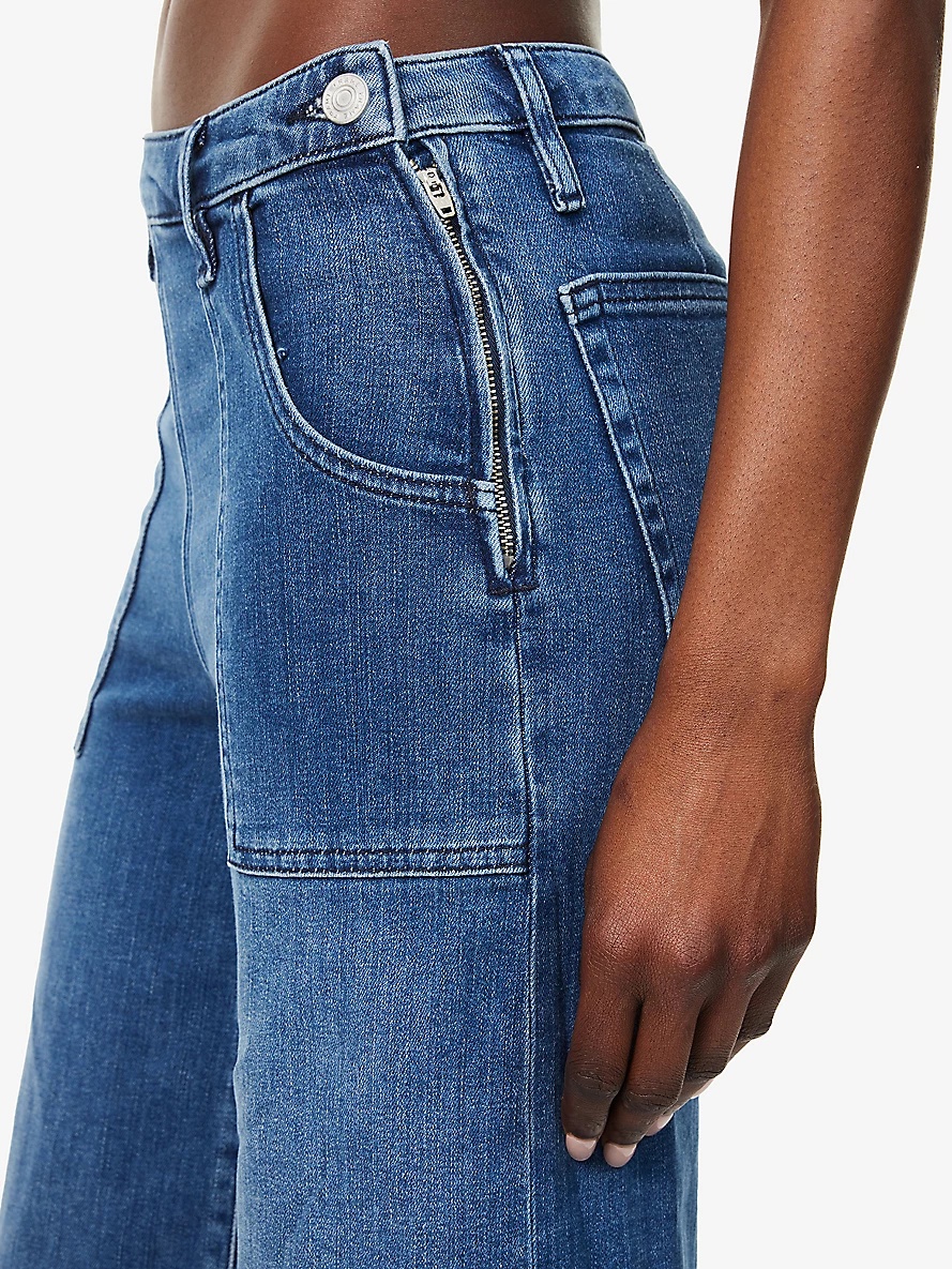 Francoise wide-leg stretch-denim jeans - 5