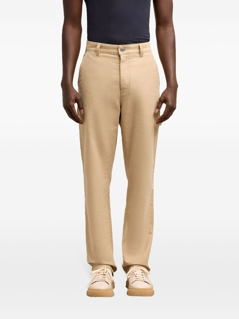 logo-patch straight-leg worker trousers 4