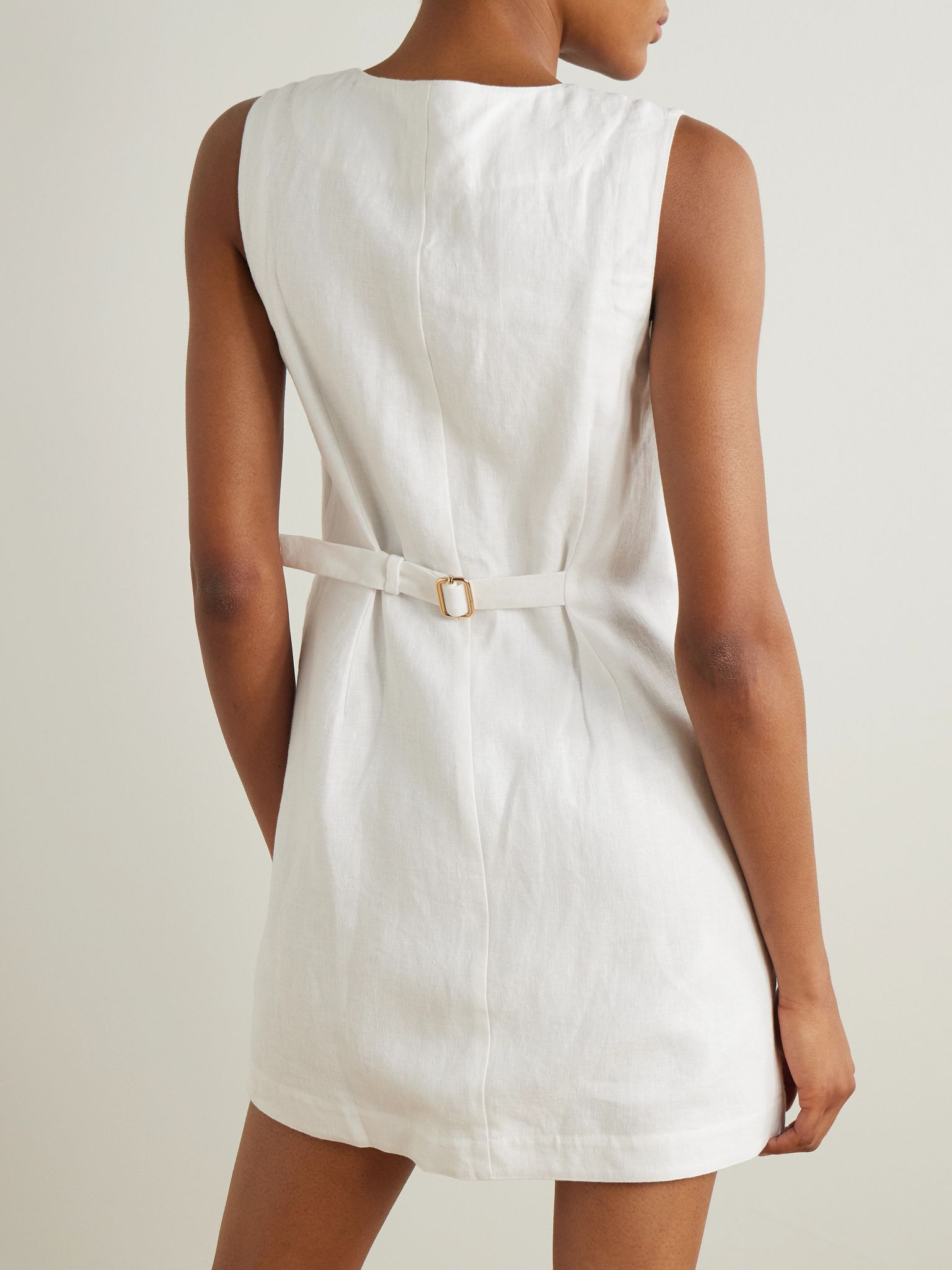Emma linen mini dress Ivory - 3