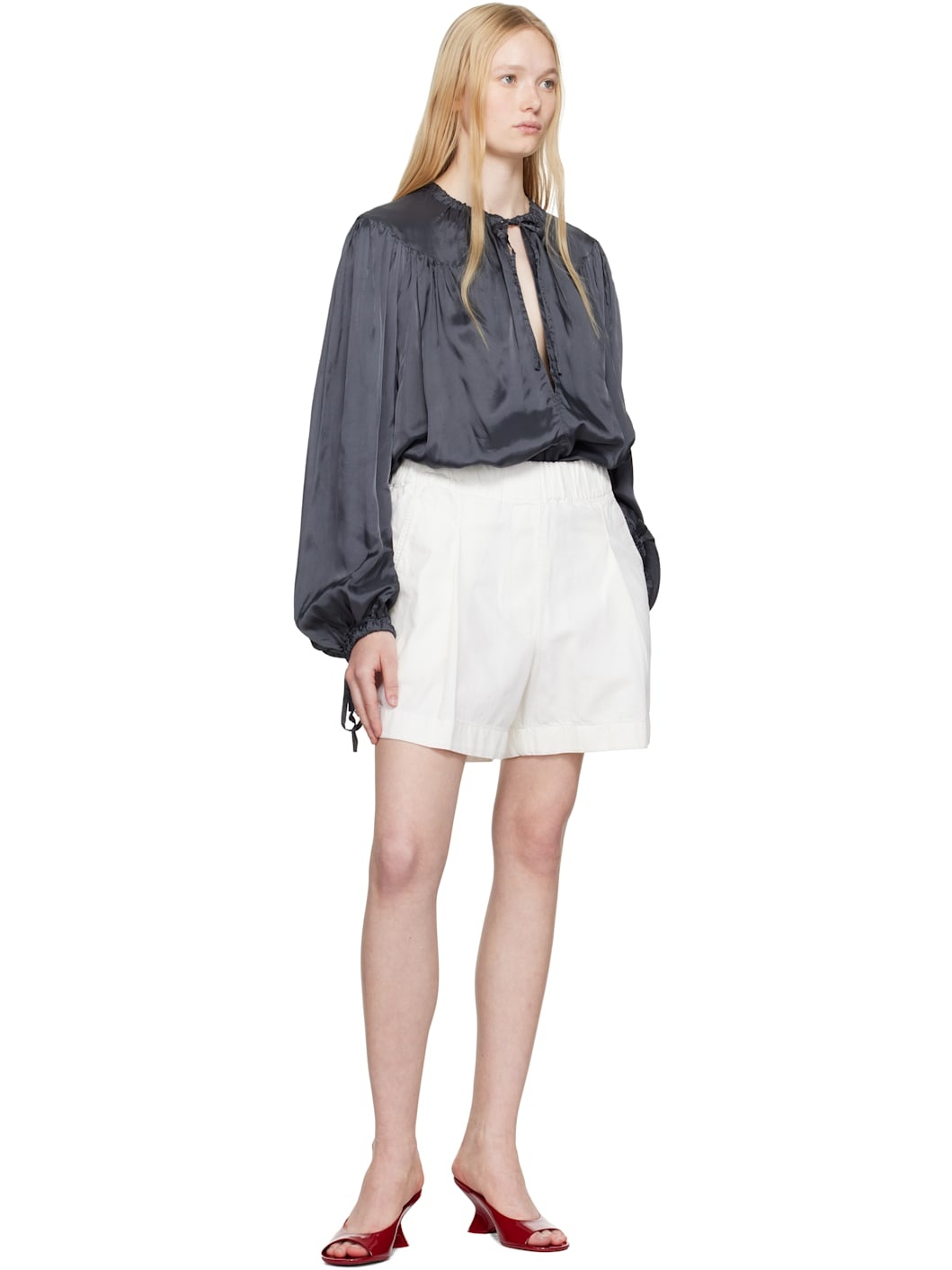 Off-White Wide Denim Shorts - 4