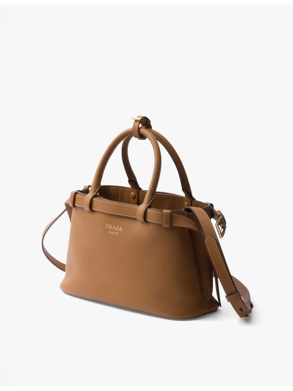 Buckle small leather tote bag - 8