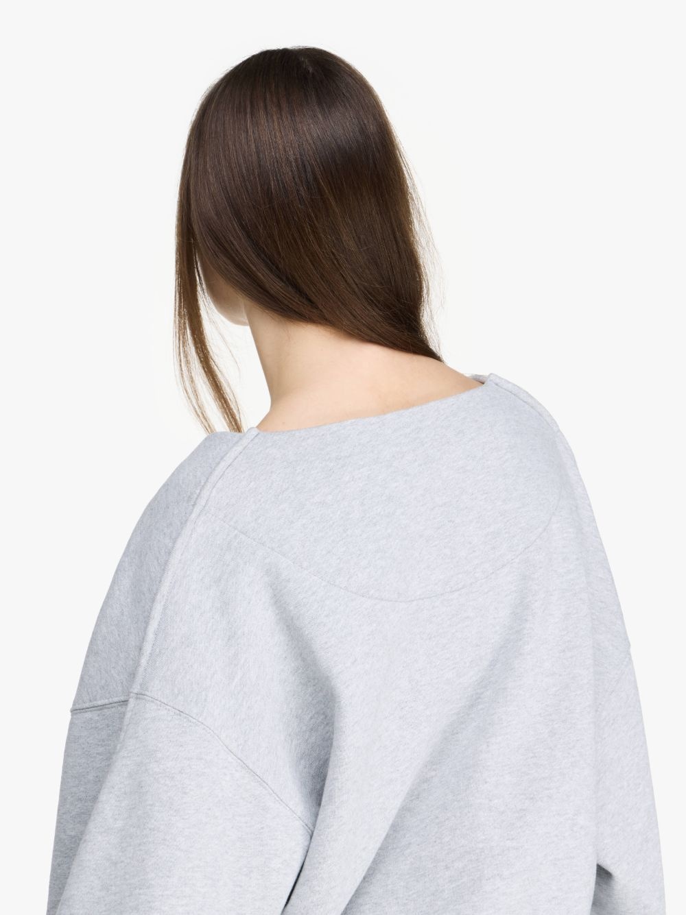 ROUNDED WRAP-FRONT SWEATSHIRT - 5