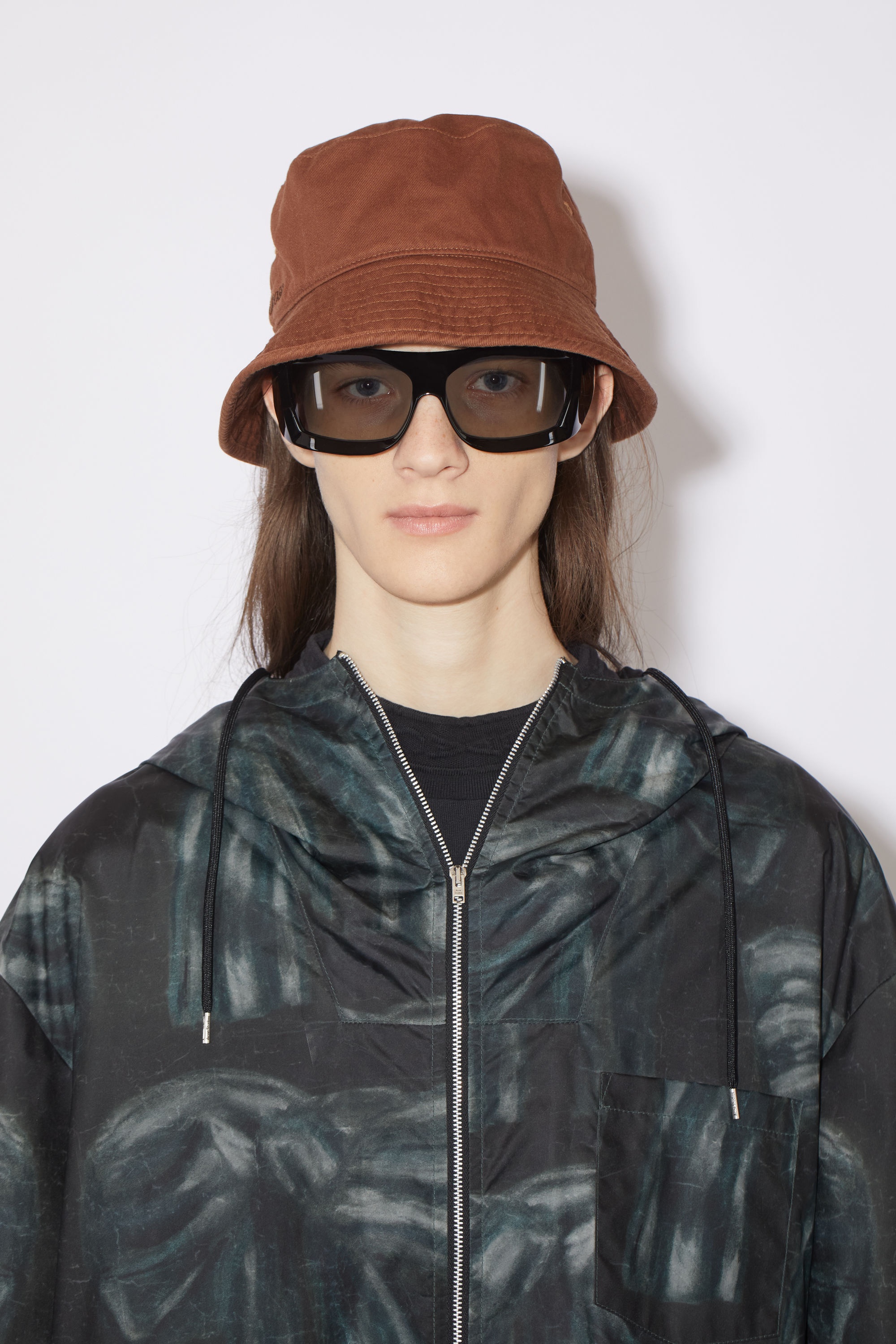 Twill bucket hat - Brown - 3