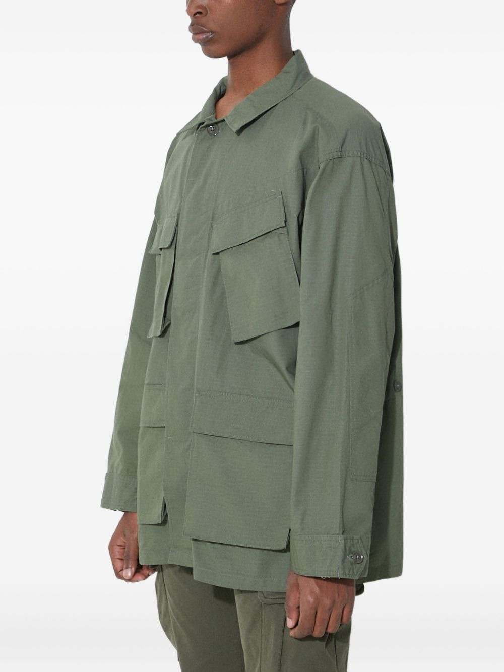 multi-pocket shirt jacket - 2