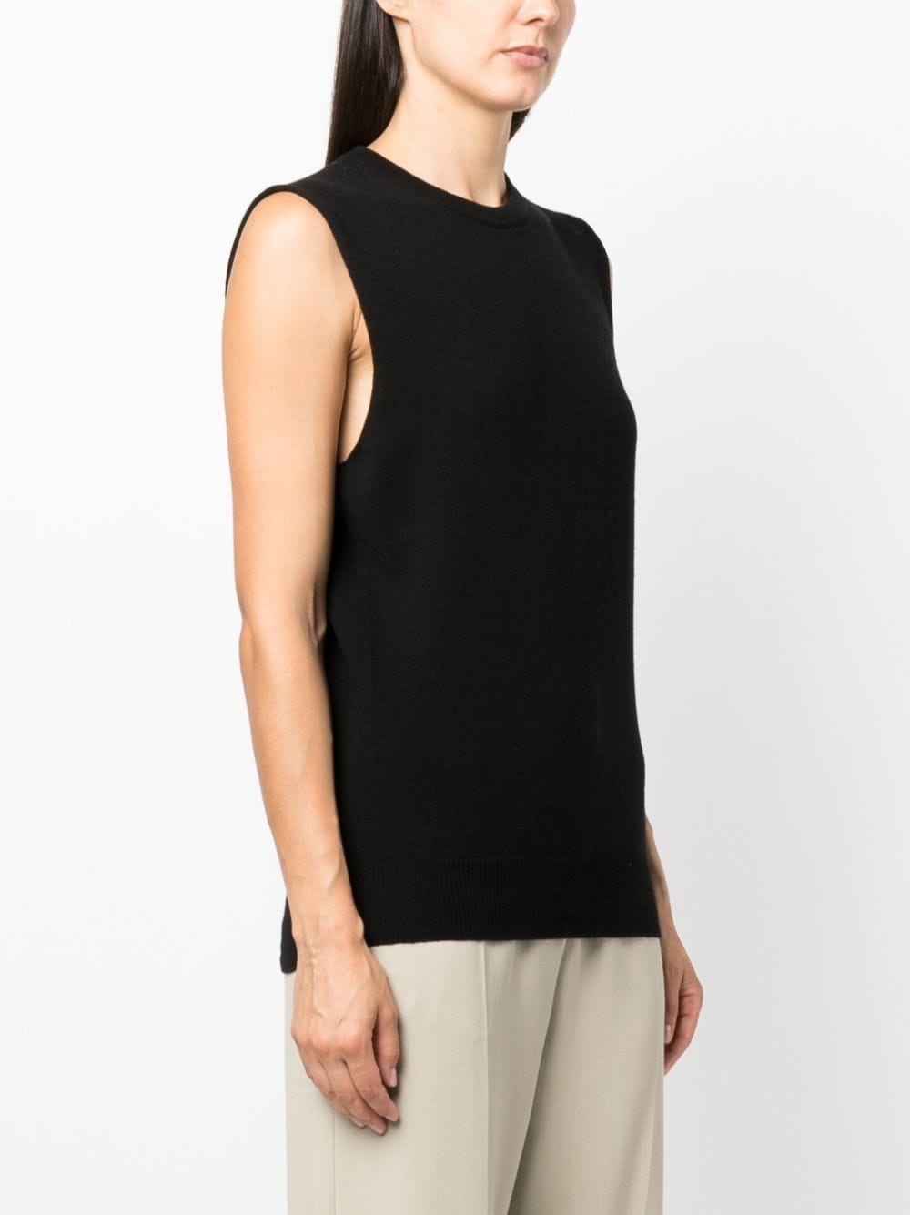 sleeveless cashmere top - 3