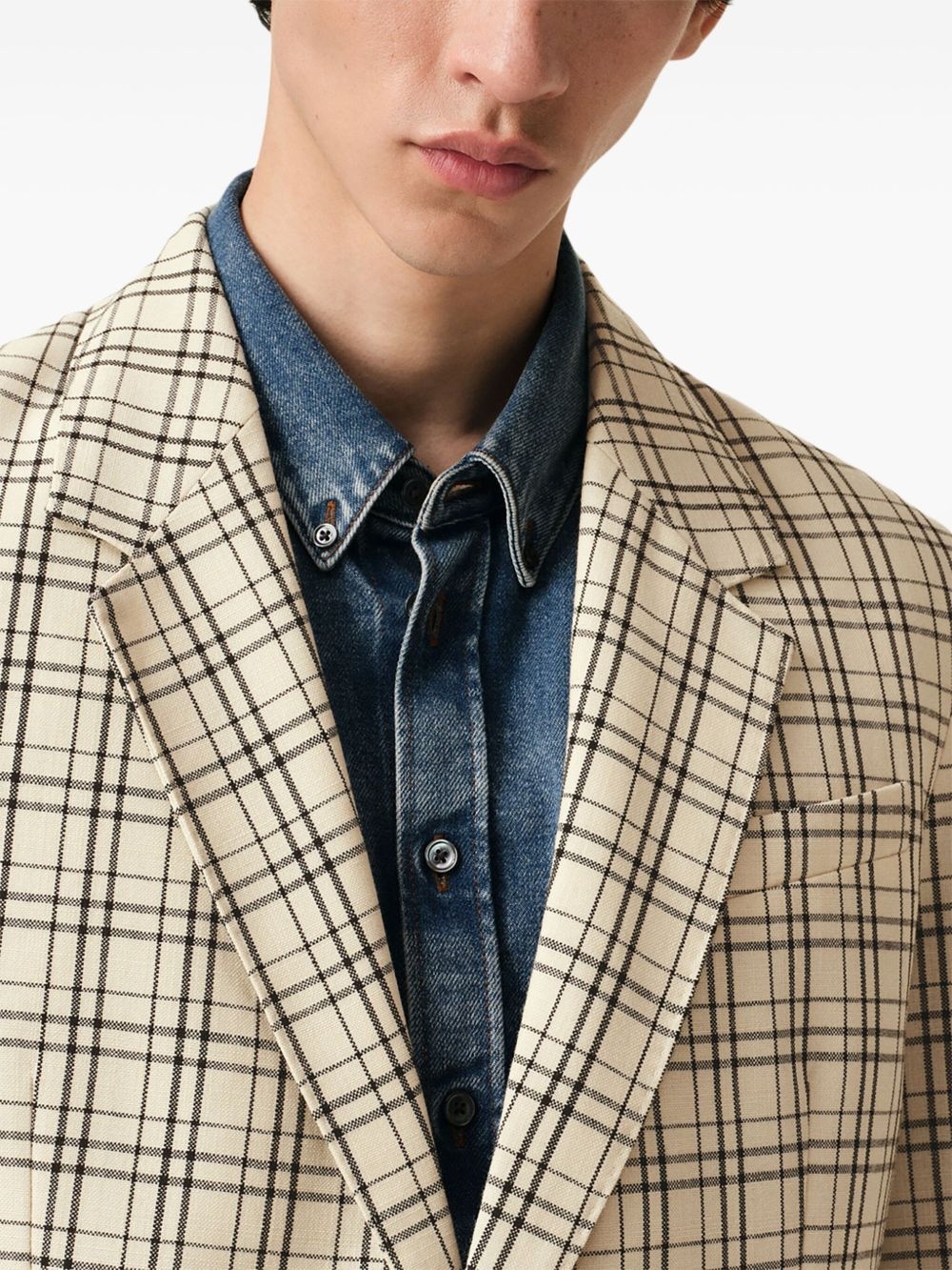 checkered blazer - 6