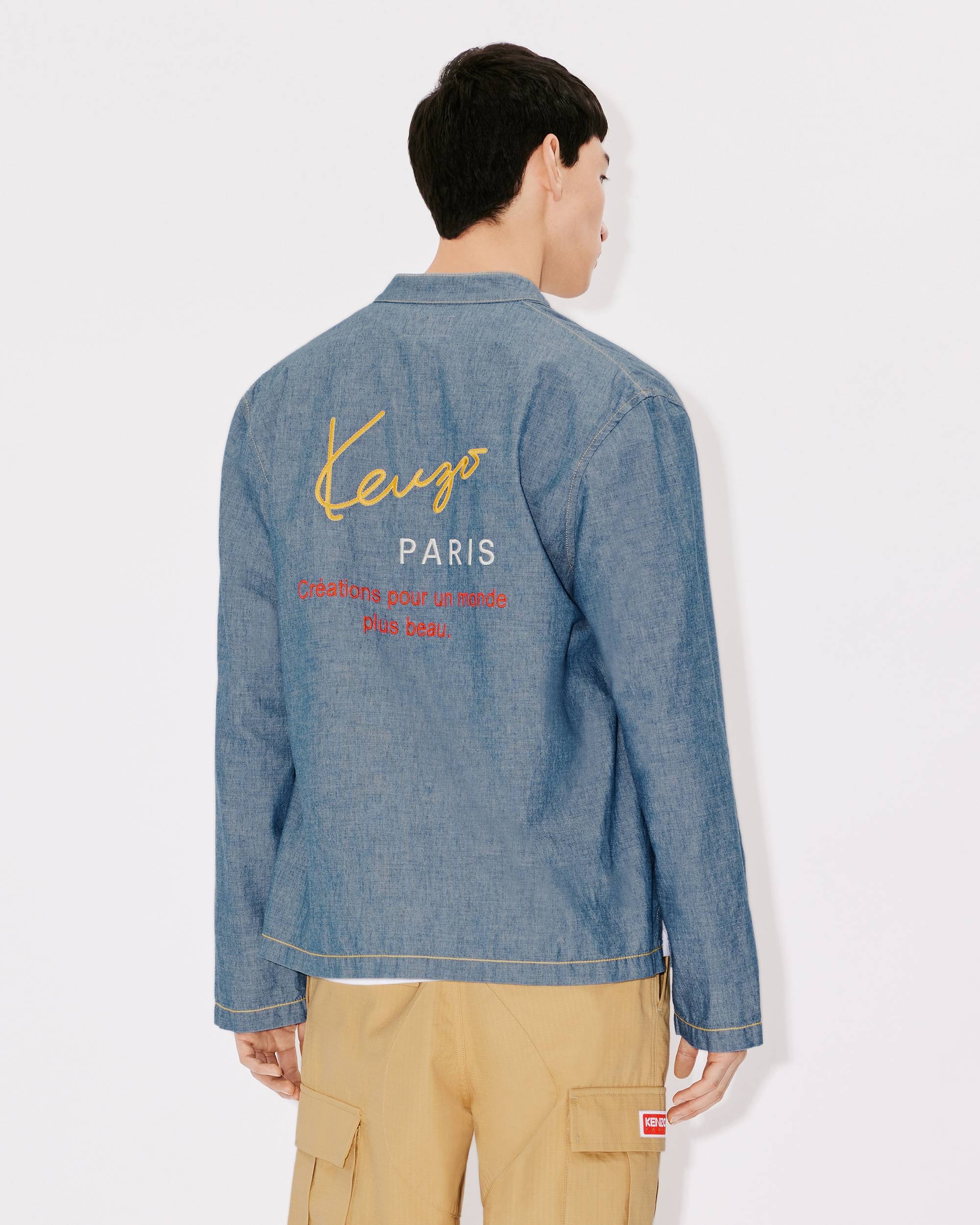 Embroidered denim shirt - 4