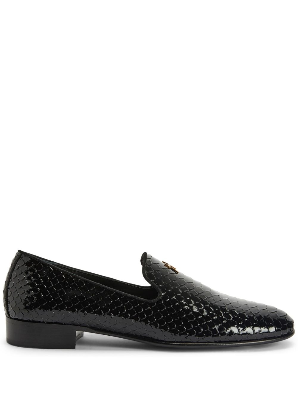 Lewis Pit 15mm snakeskin-effect loafers - 1