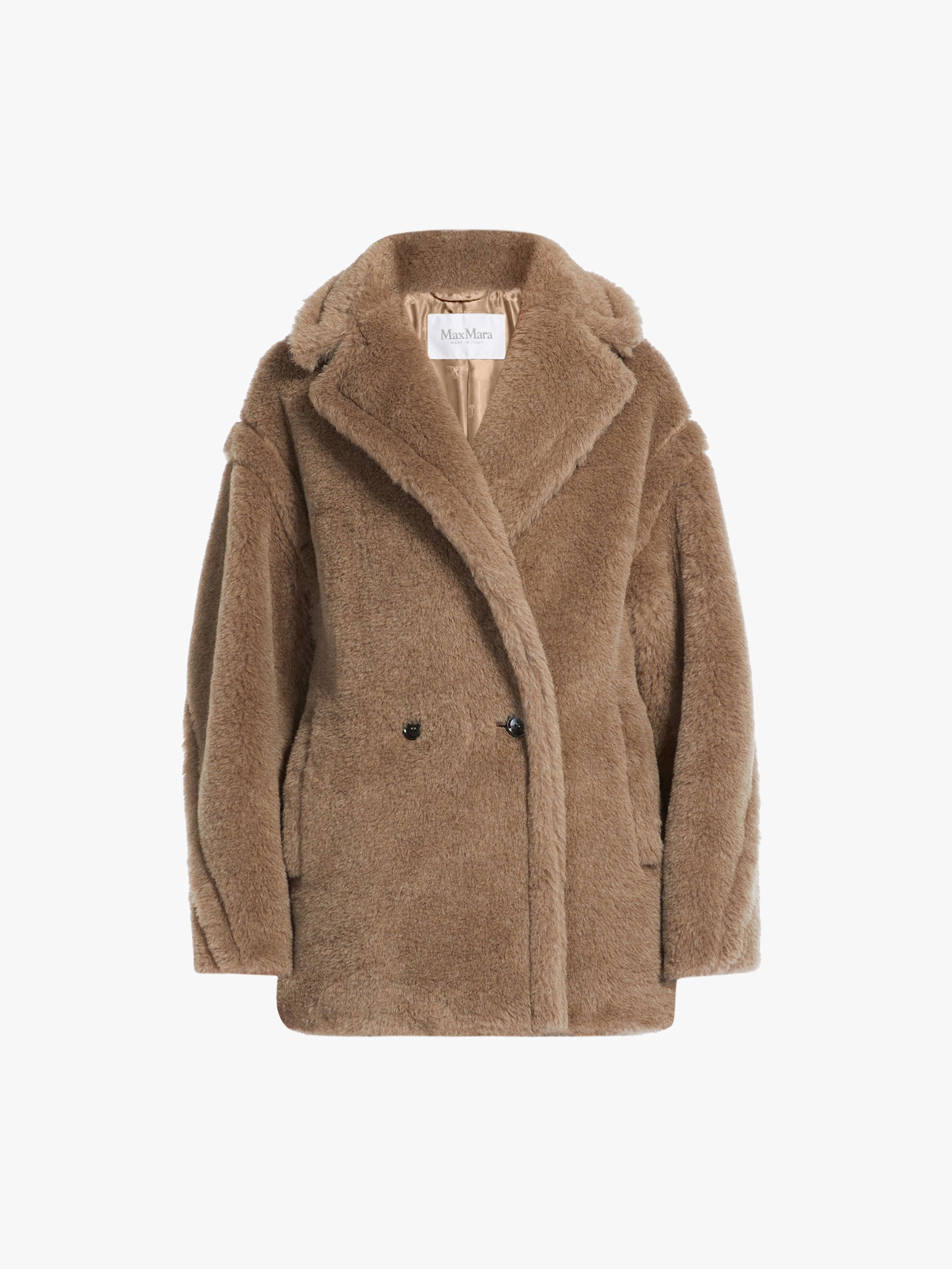 ESPERO Short Teddy Bear Icon Coat in alpaca and wool - 1