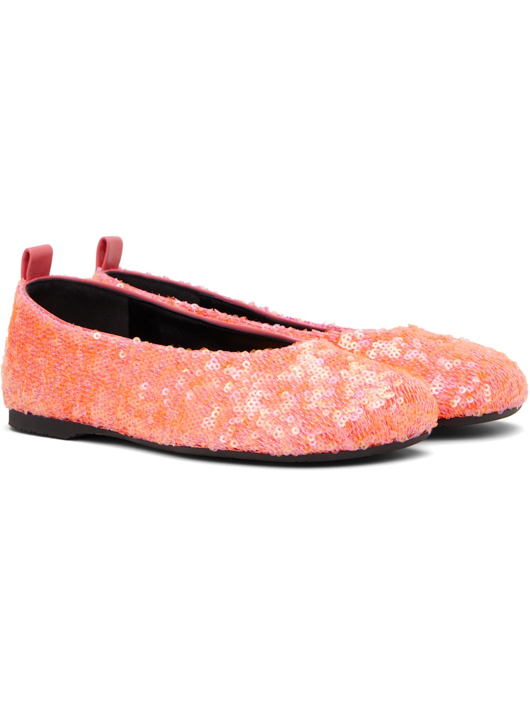 Pink All-Over Sequin Ballerina Flats - 4