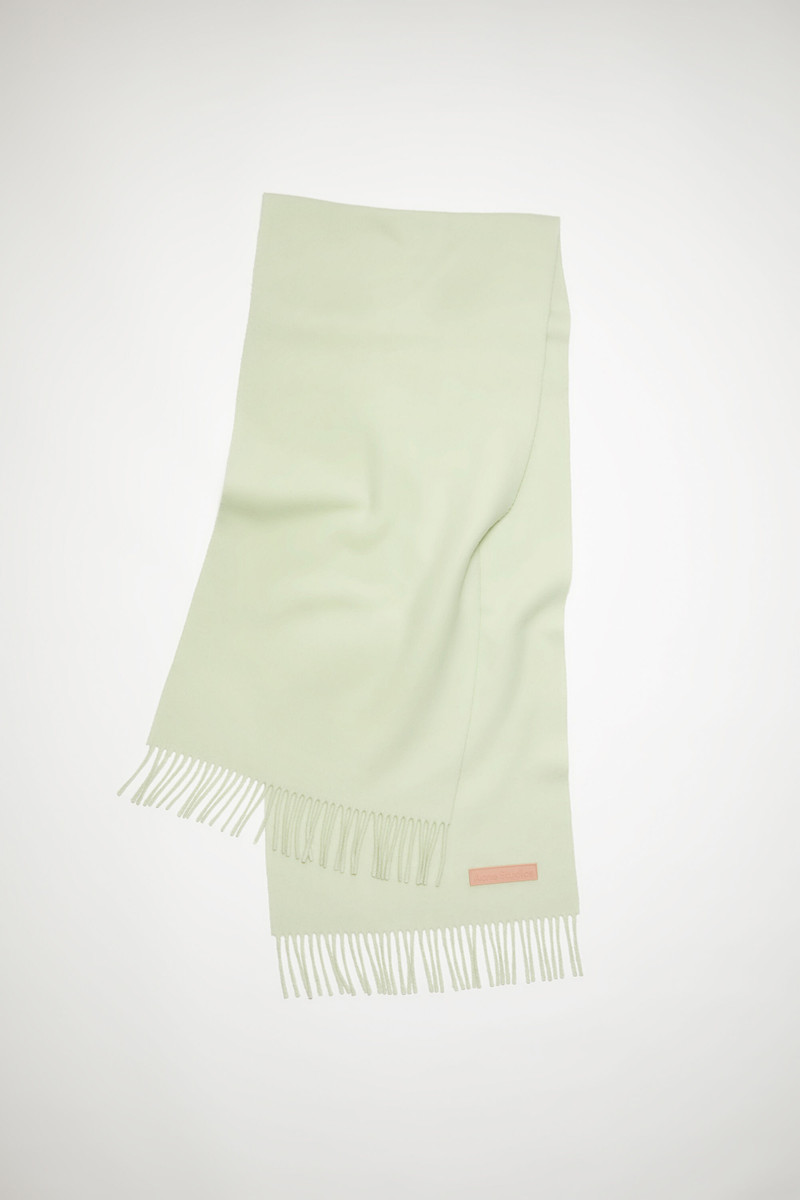 Wool scarf pink label - Pale green 1