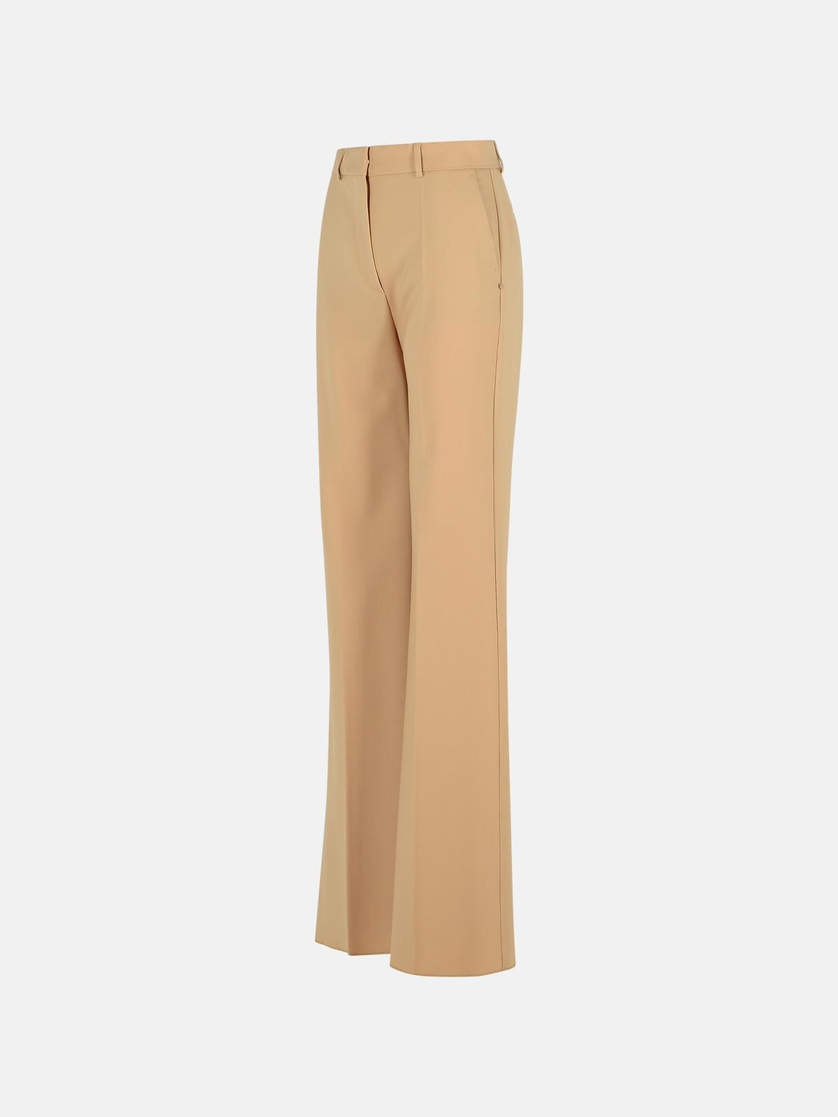 'OXALIS' BEIGE VIRGIN WOOL PANTS - 2