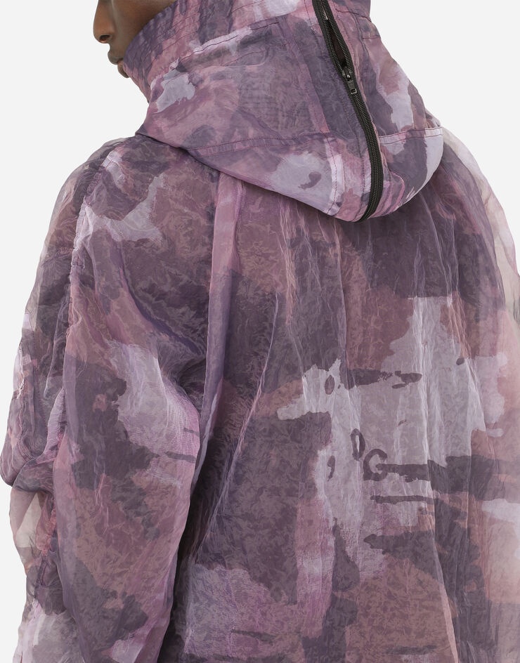 Camouflage-print organza jacket with DG logo - 6