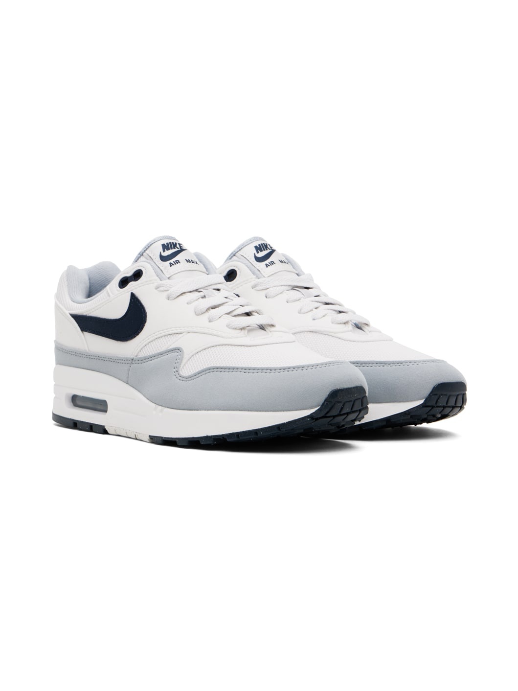 White & Gray Air Max 1 Sneakers - 4