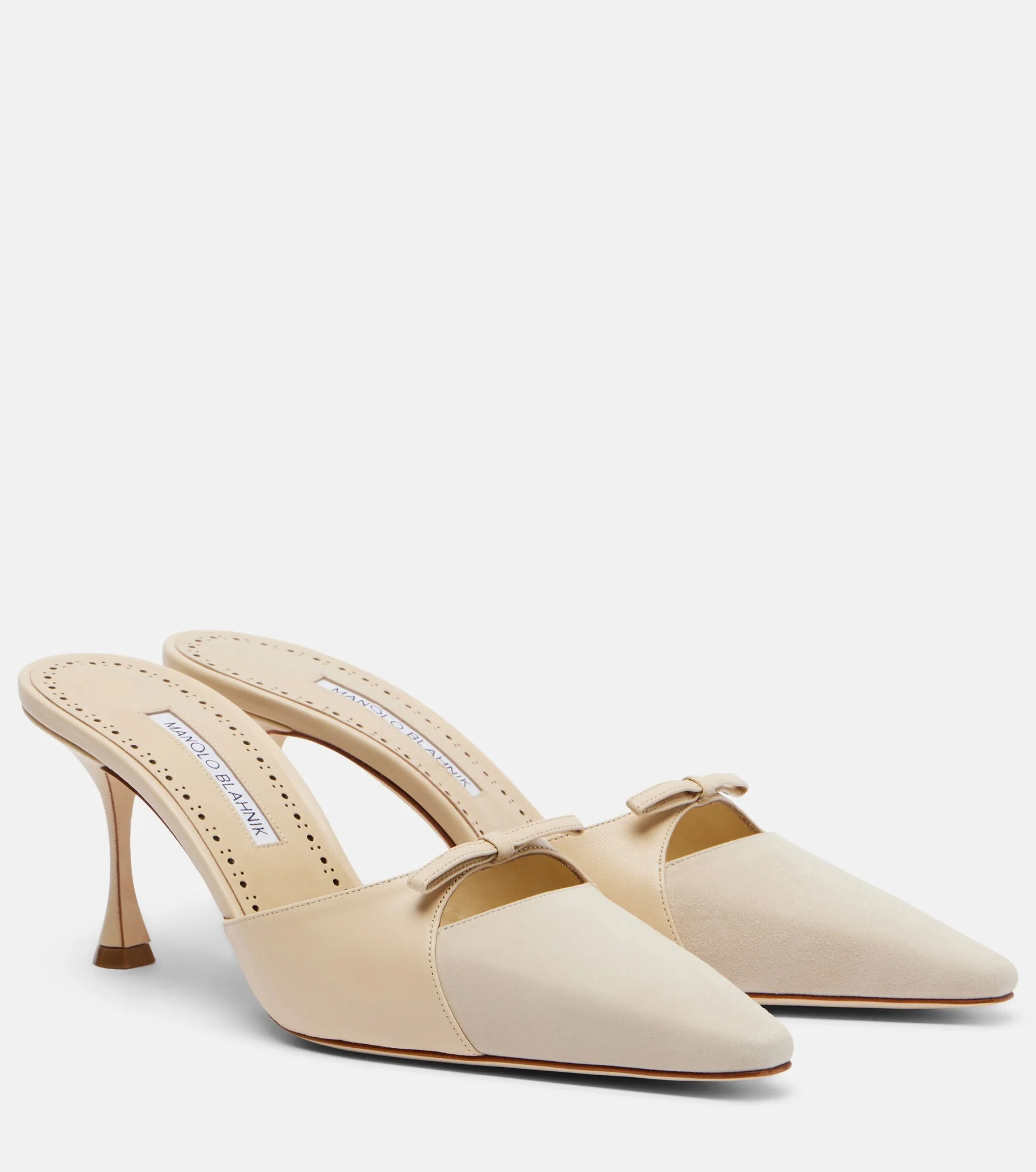 Tapidpla leather and suede mules - 1