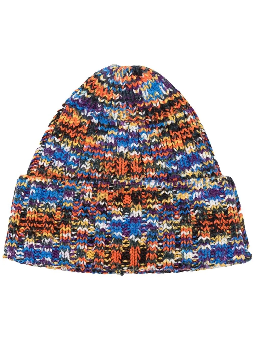 zigzag intarsia beanie hat - 1