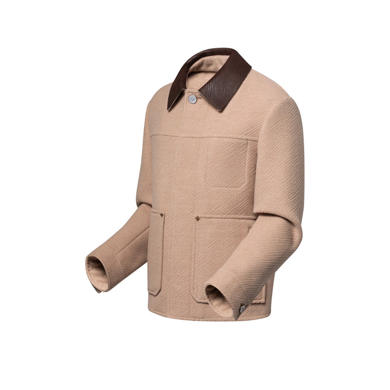 Louis Vuitton Double Face Silk And Wool-Blend Chic Workwear Blouson outlook