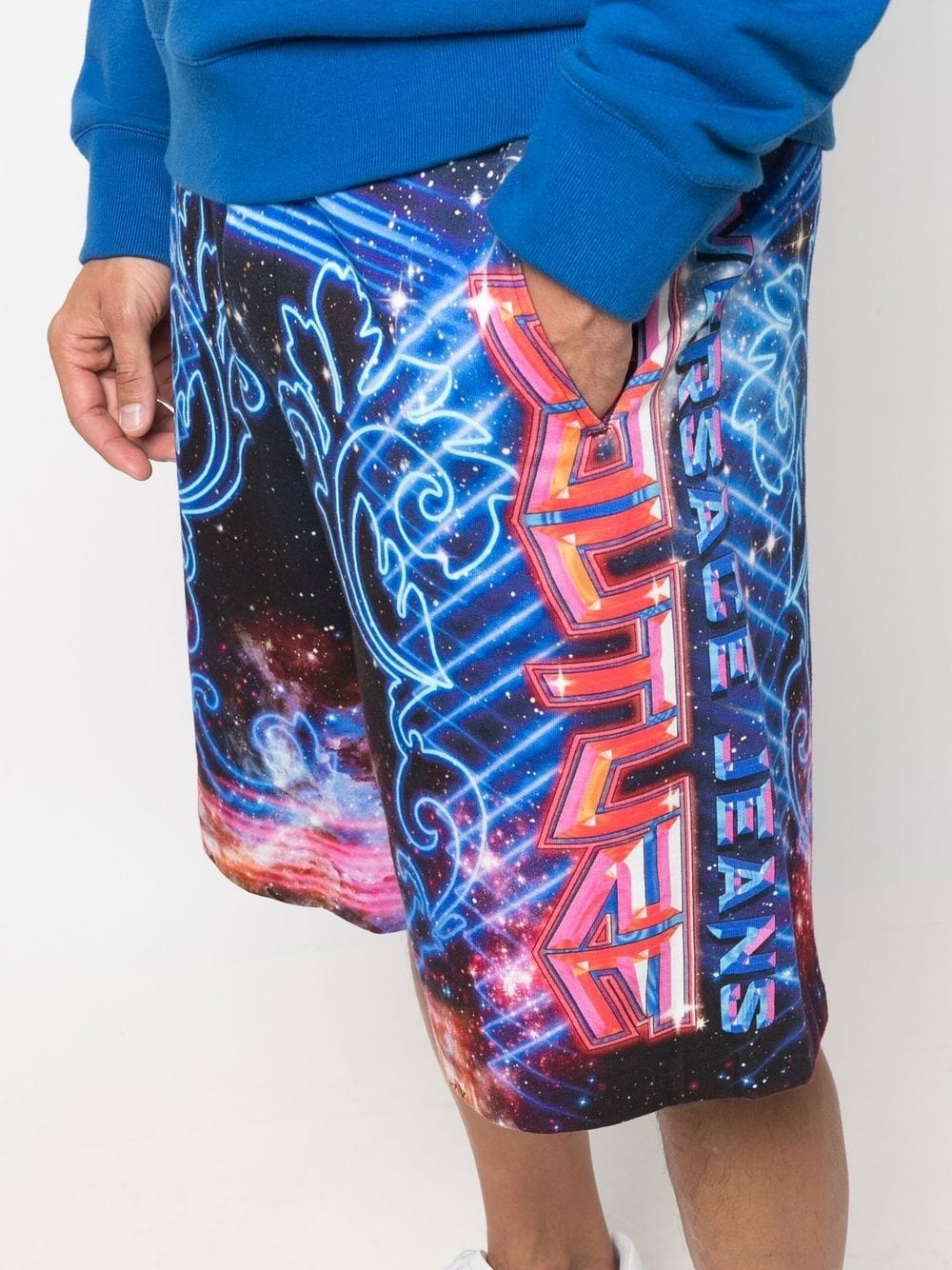 graphic-print track shorts - 5