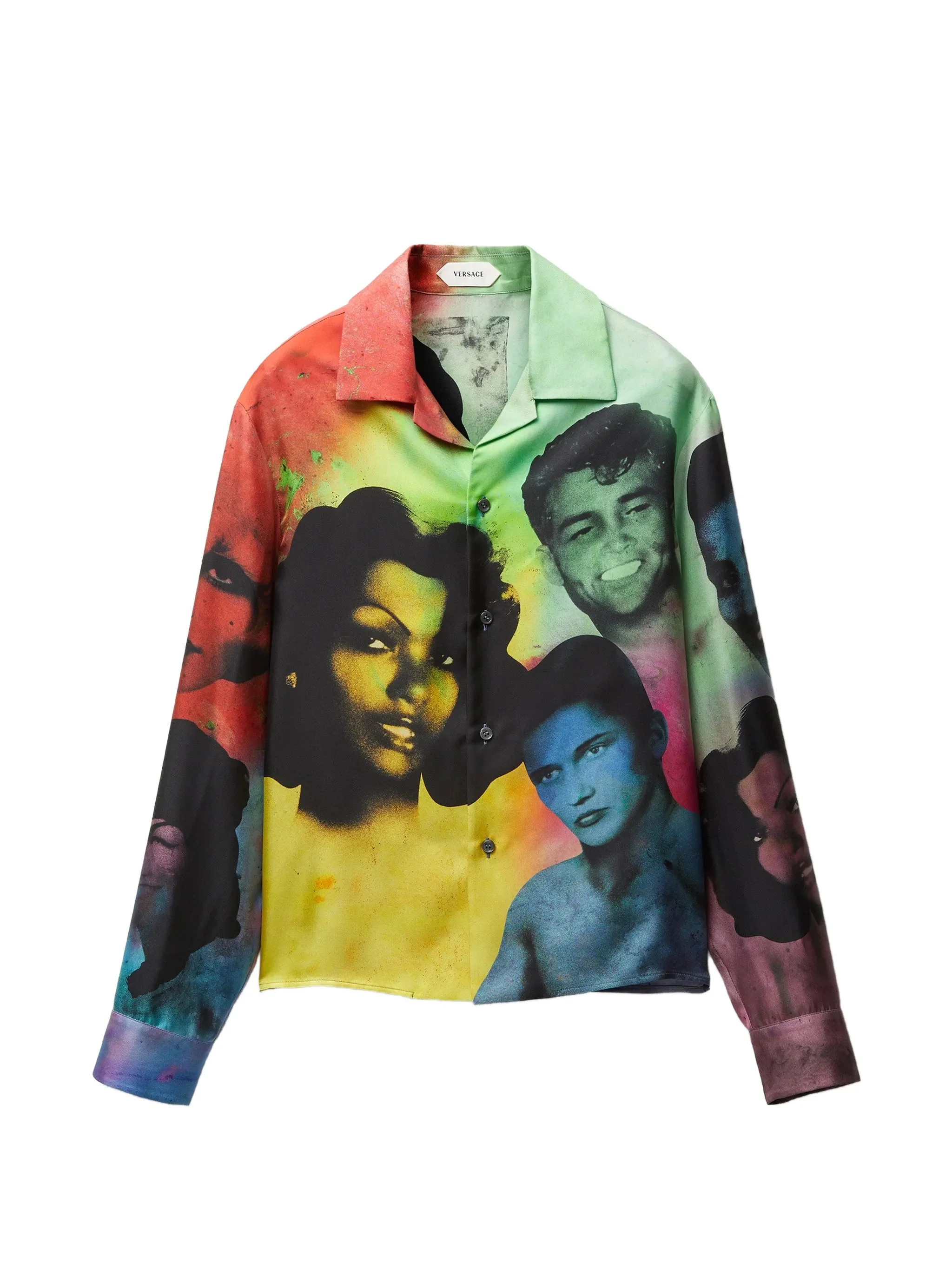 Versace Printed Silk Twill Slim Shirt - 1