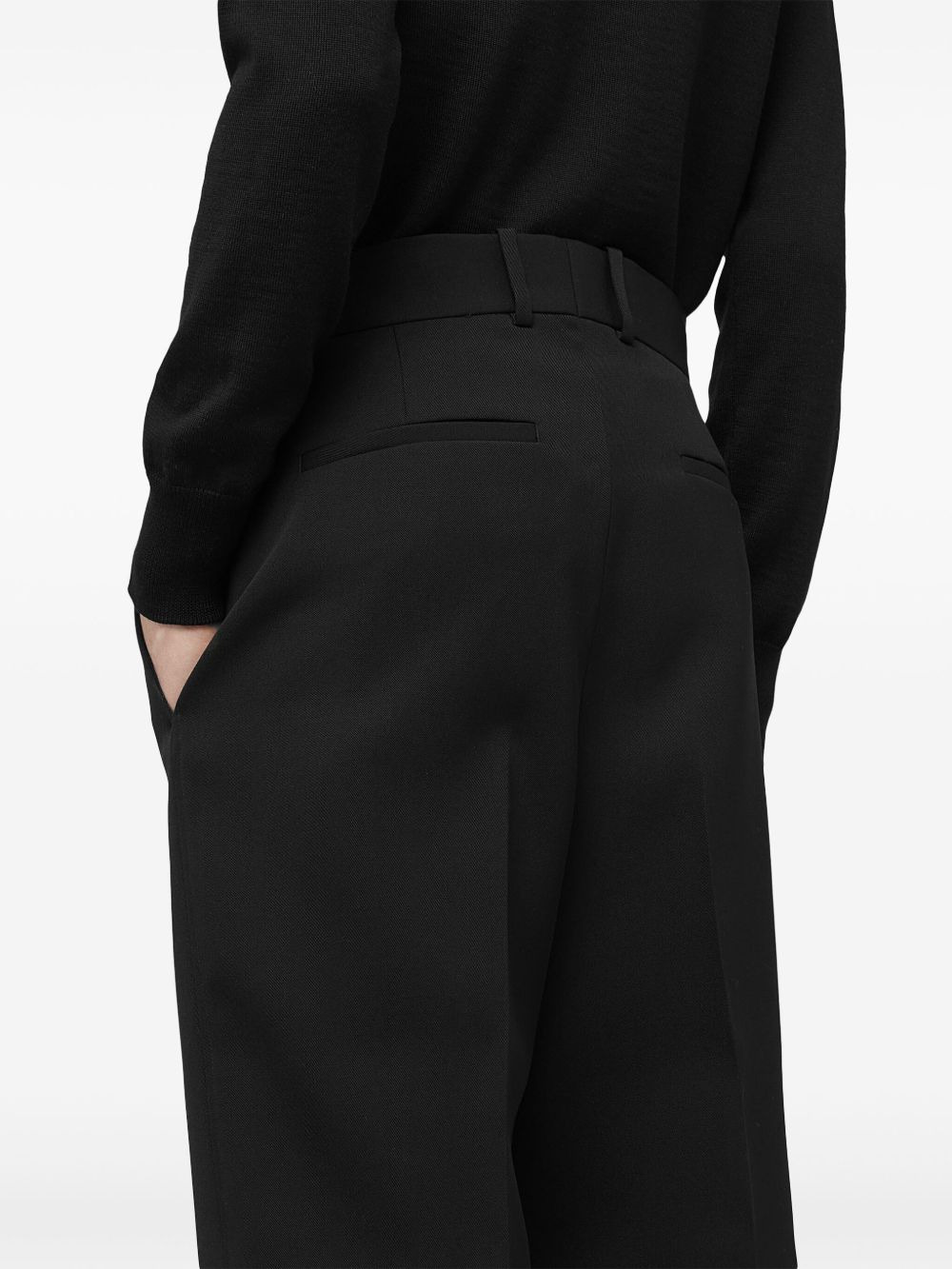 straight-leg wool trousers - 5
