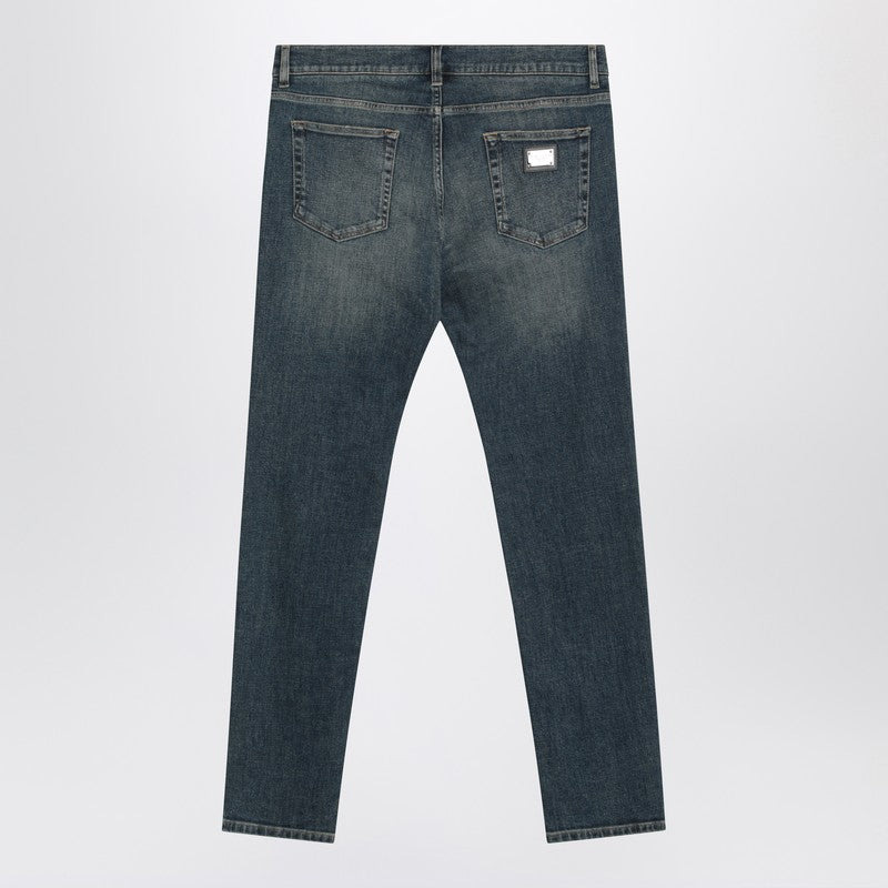 Dolce&Gabbana Slim Stretch Light Blue Washed Jeans Men - 2
