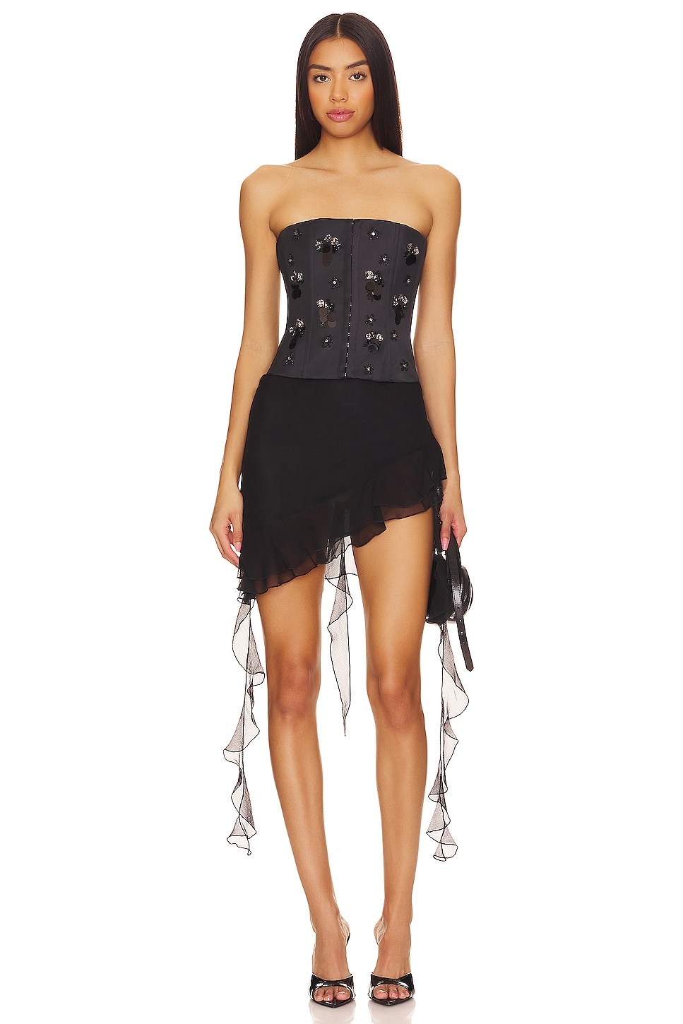 Embellished Satin Corset - 4