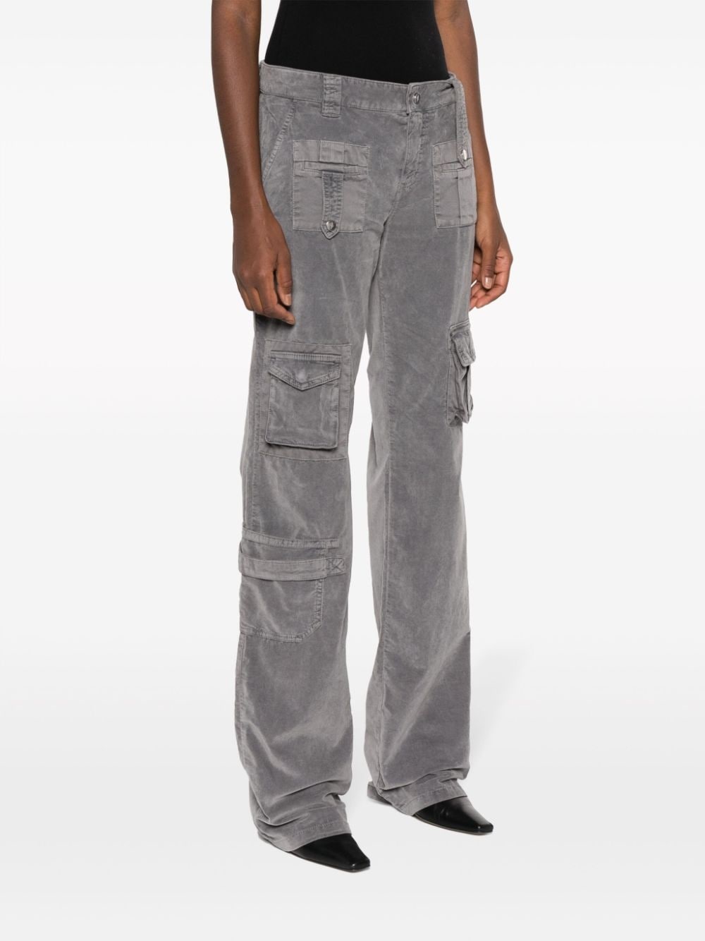 flared-leg cargo trousers - 3