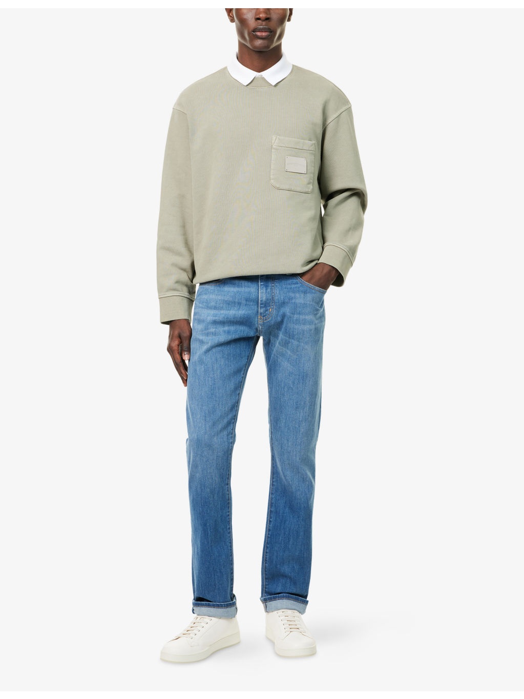 Logo-Embroidered Patch-Pocket Cotton-Jersey Sweatshirt - 2