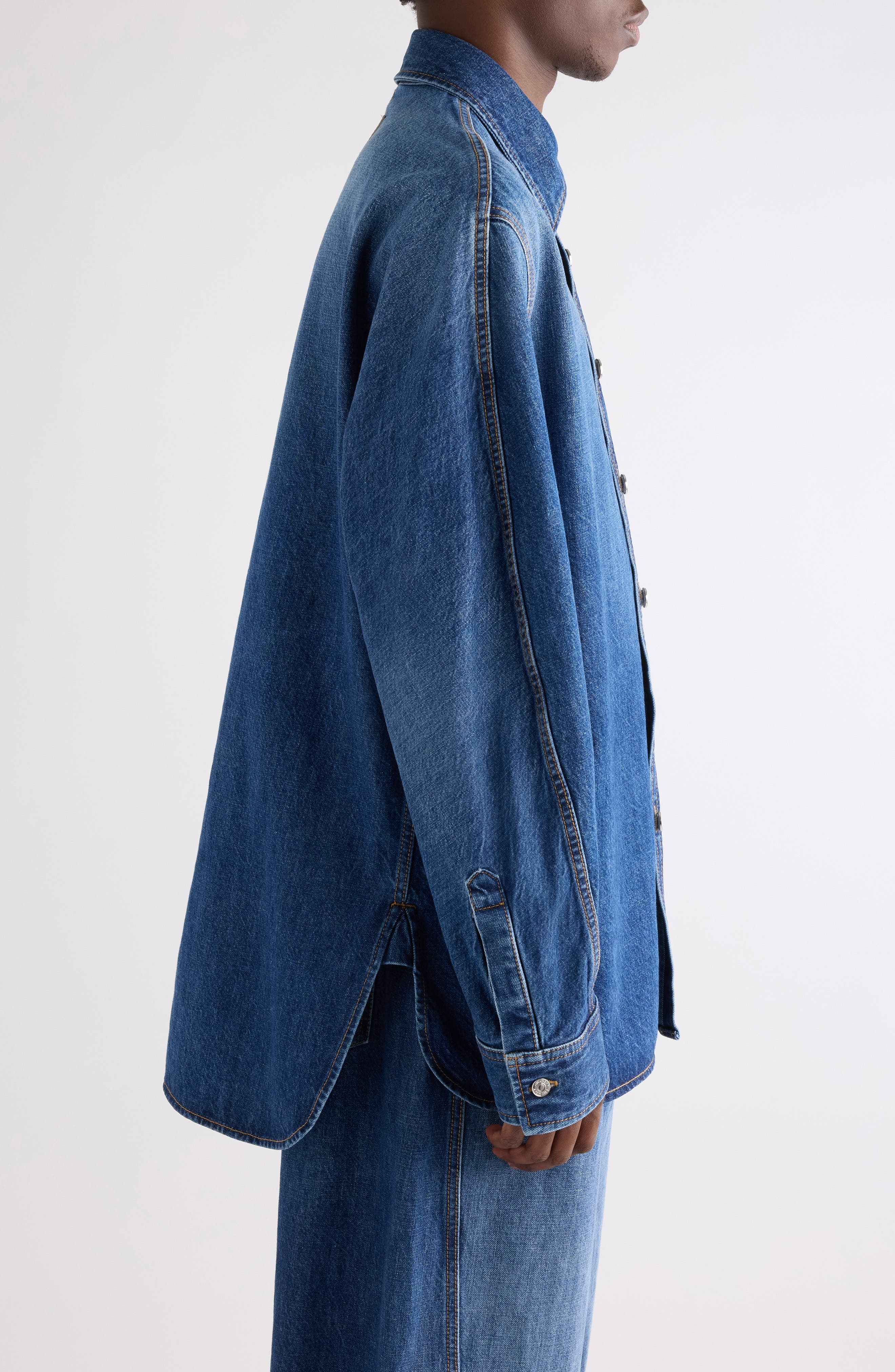 Givenchy Denim Overshirt in Dark Blue at Nordstrom - 4