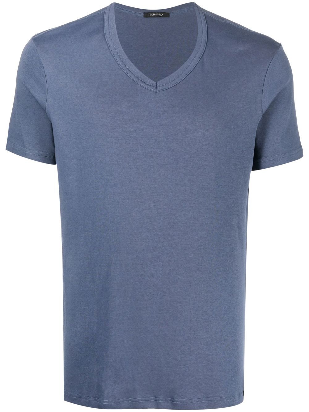 V-neck fitted T-shirt - 1