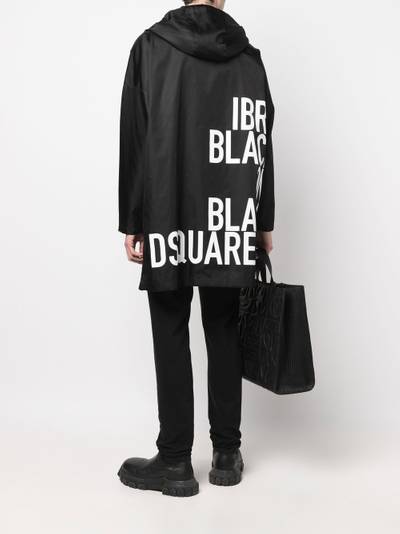 DSQUARED2 x Ibrahimović logo-print hooded coat outlook