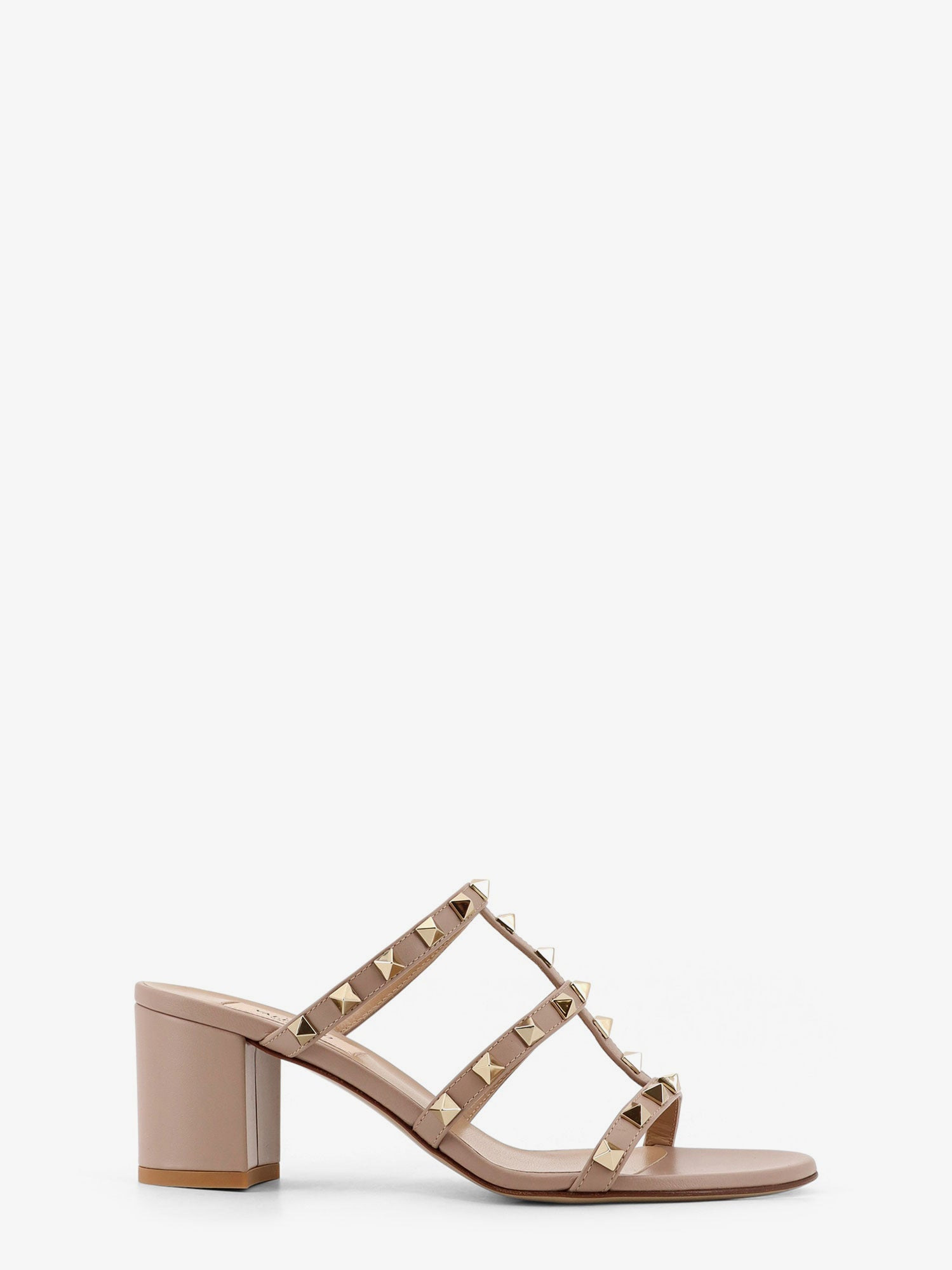 Valentino Garavani Rockstud Slide Leather Sandals - 1