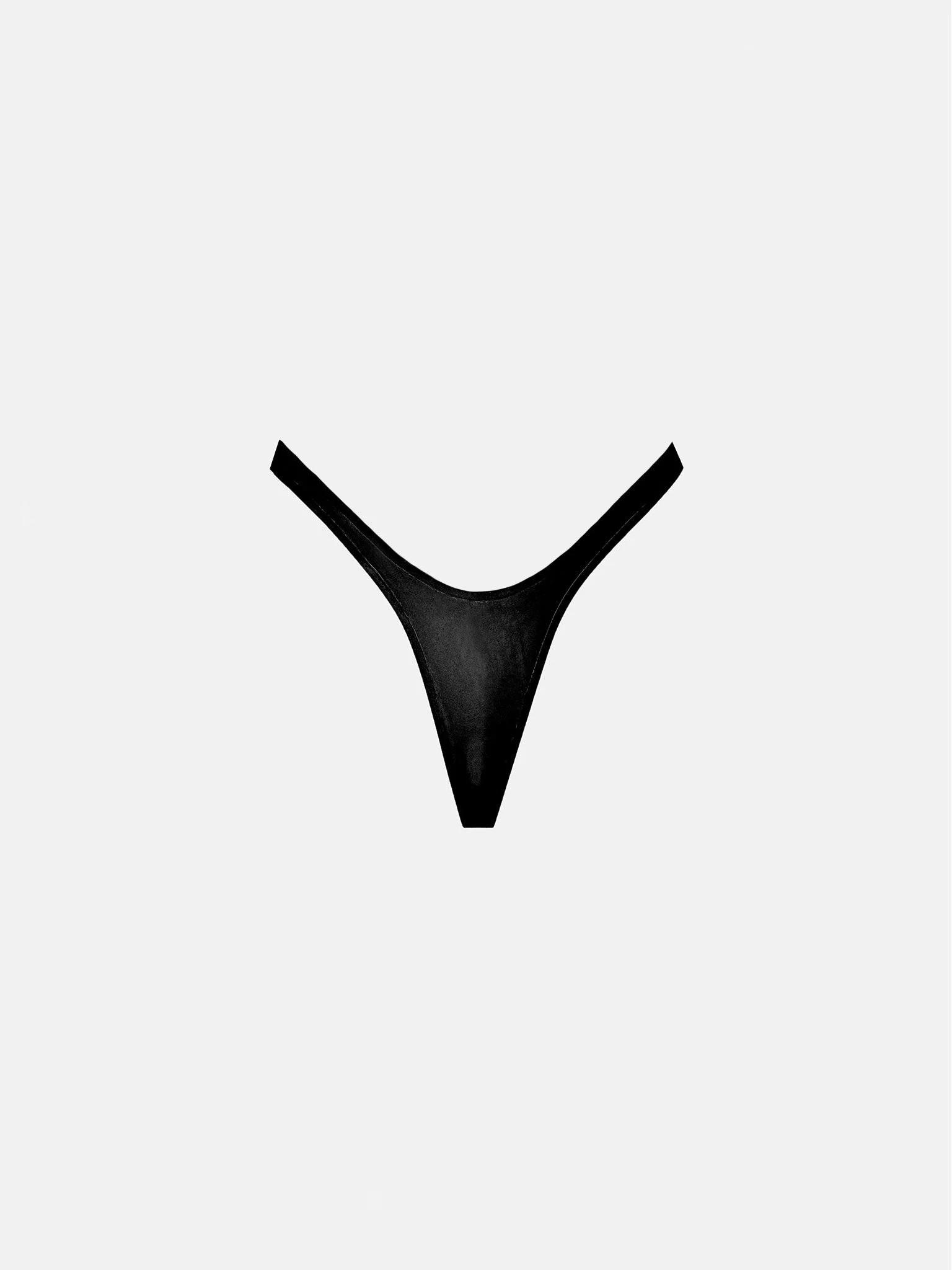 CANDICE G LATEX THONG BLACK - 1